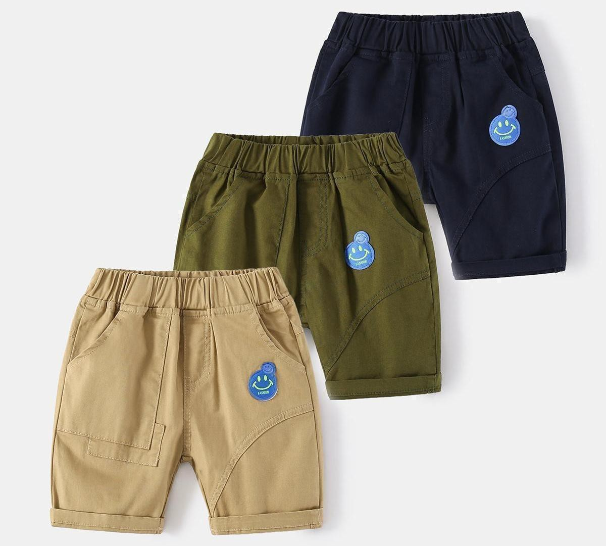 Smiley-Patch Pull-On Shorts showcase