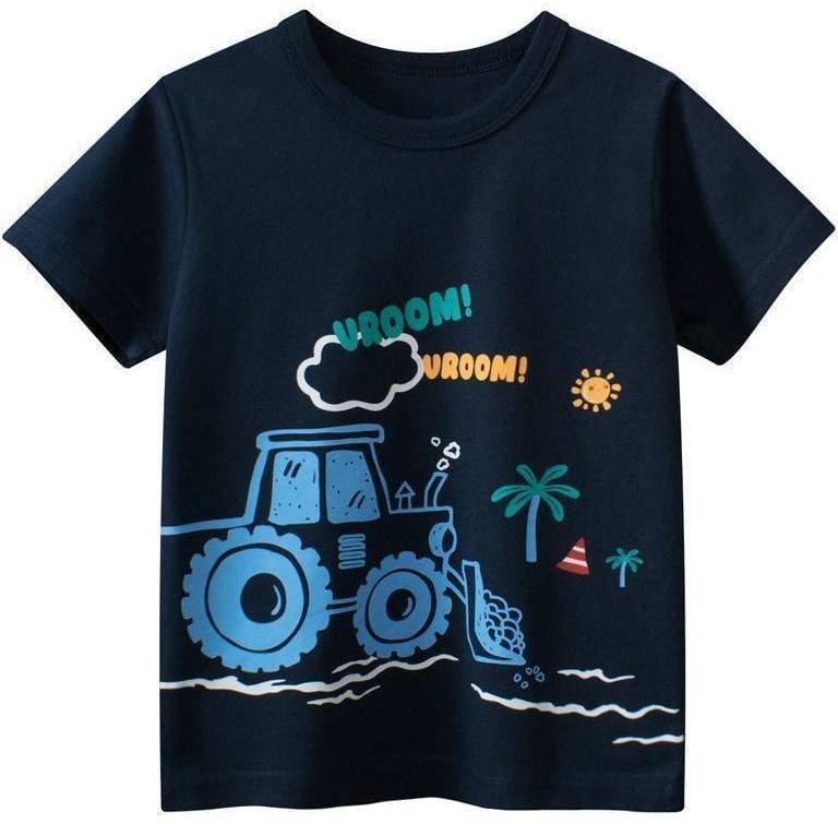Navy Tractor VROOM Graphic T-Shirt showcase