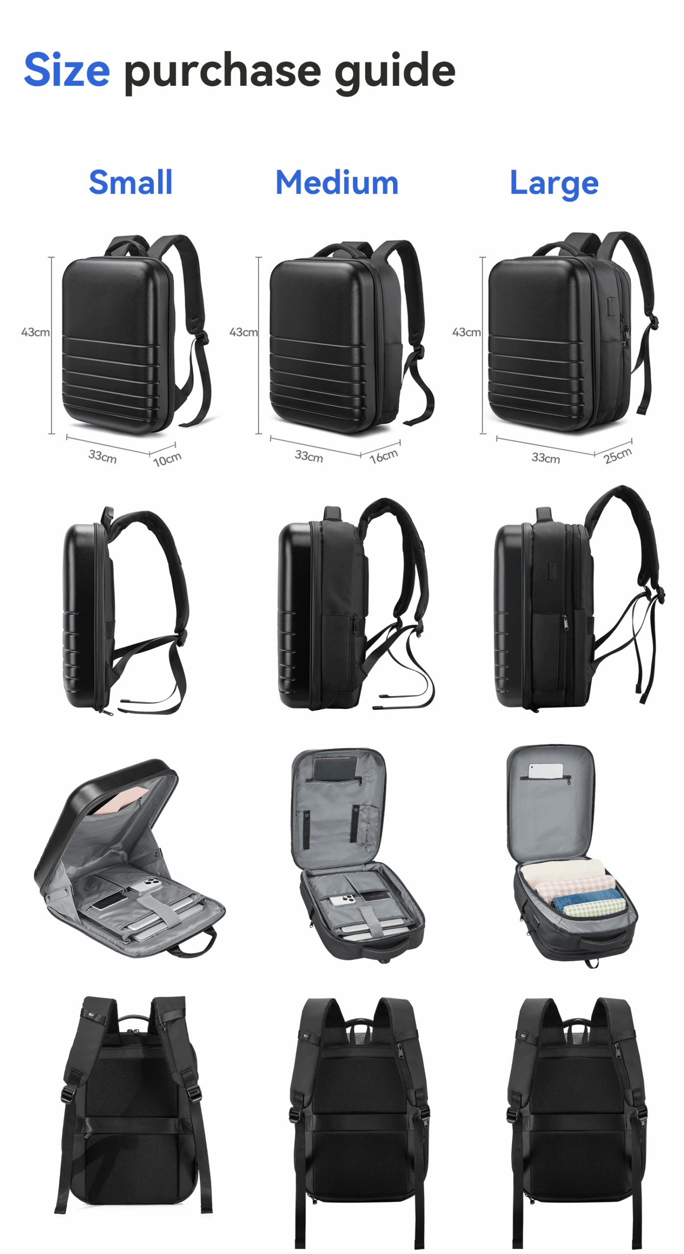 TSA-Lock Hard-Shell Travel Backpack view 30