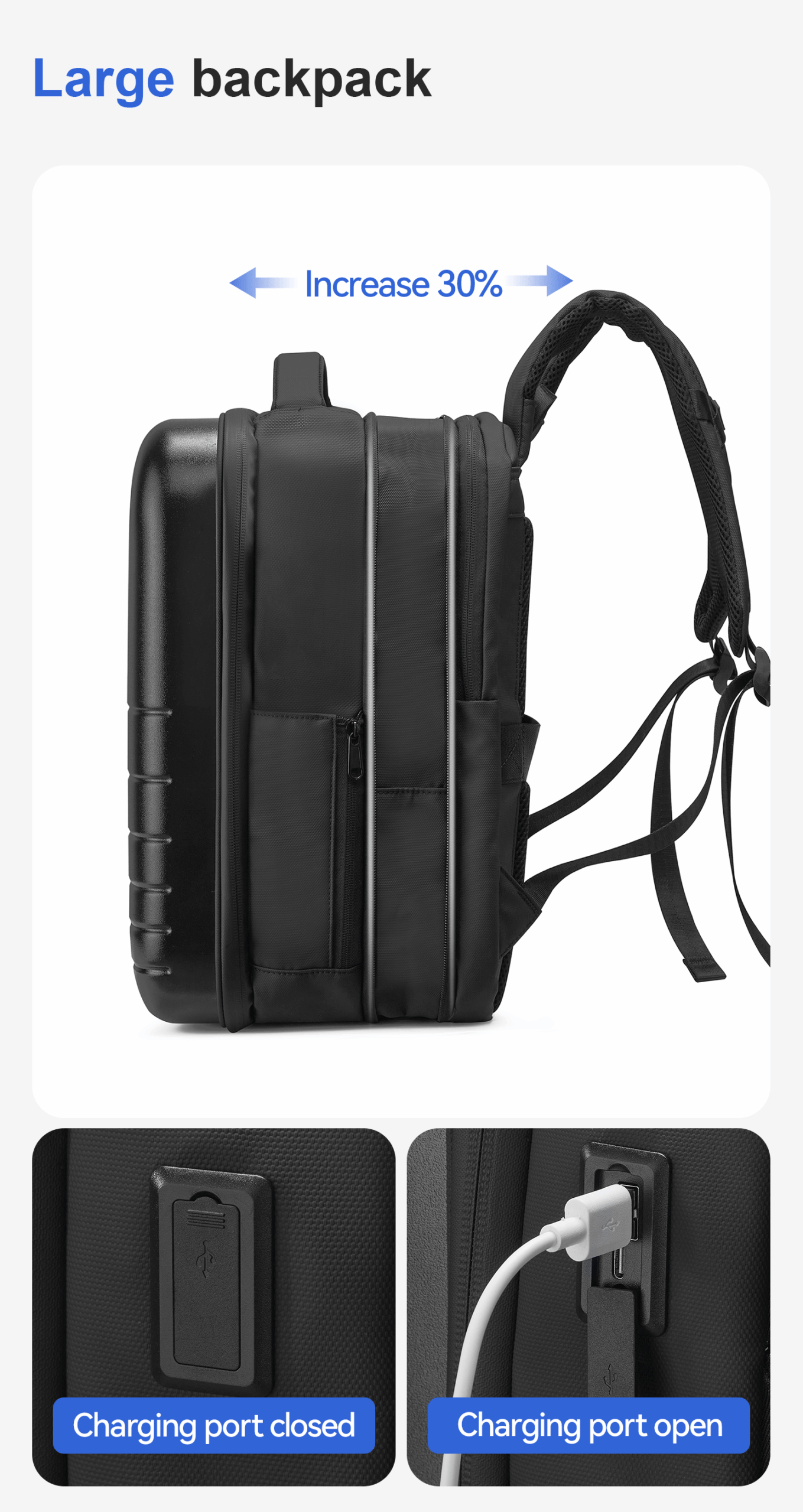 TSA-Lock Hard-Shell Travel Backpack view 35