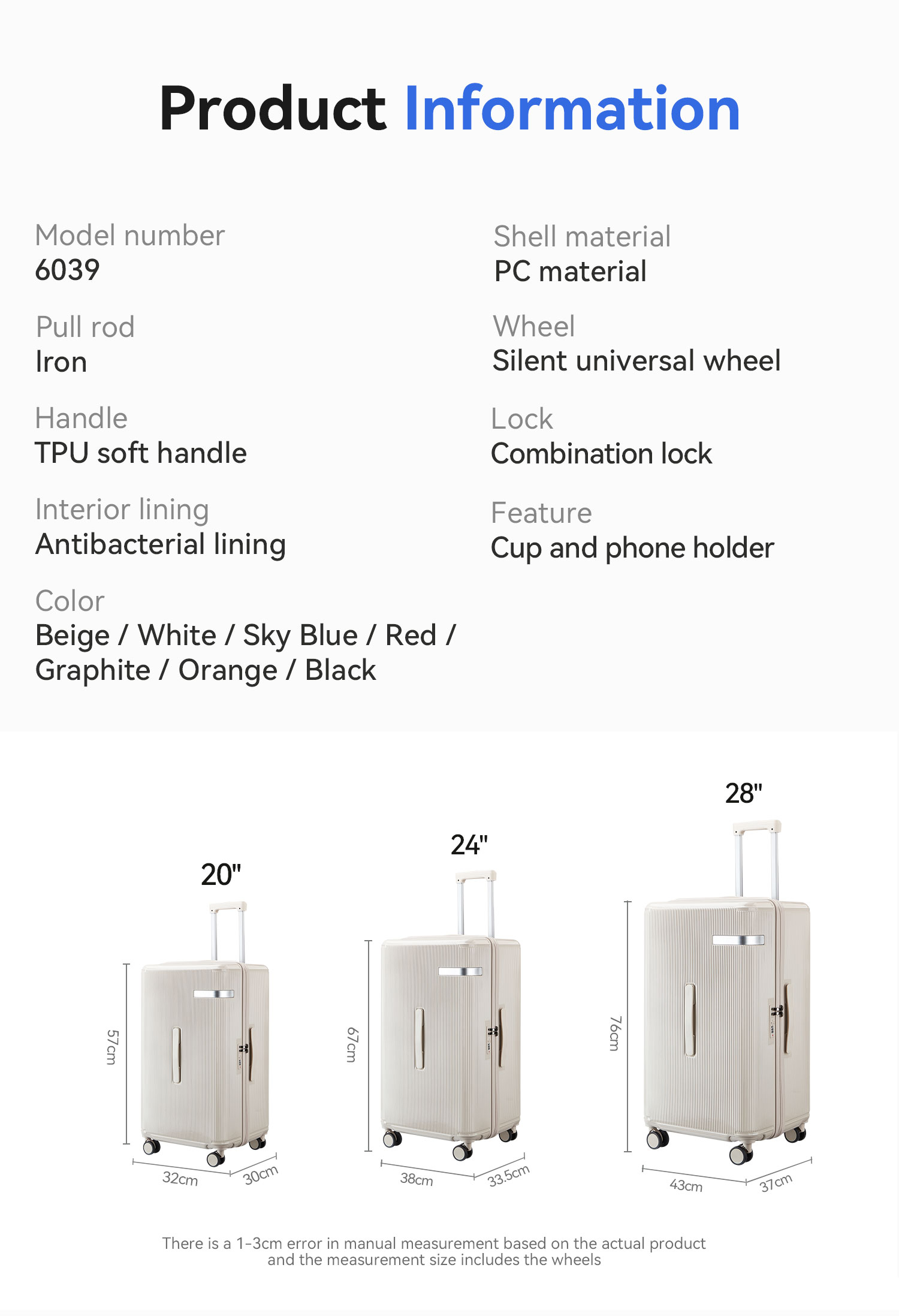 Ribbed Hard-Shell Spinner Luggage Set - Multiple Colours view 11