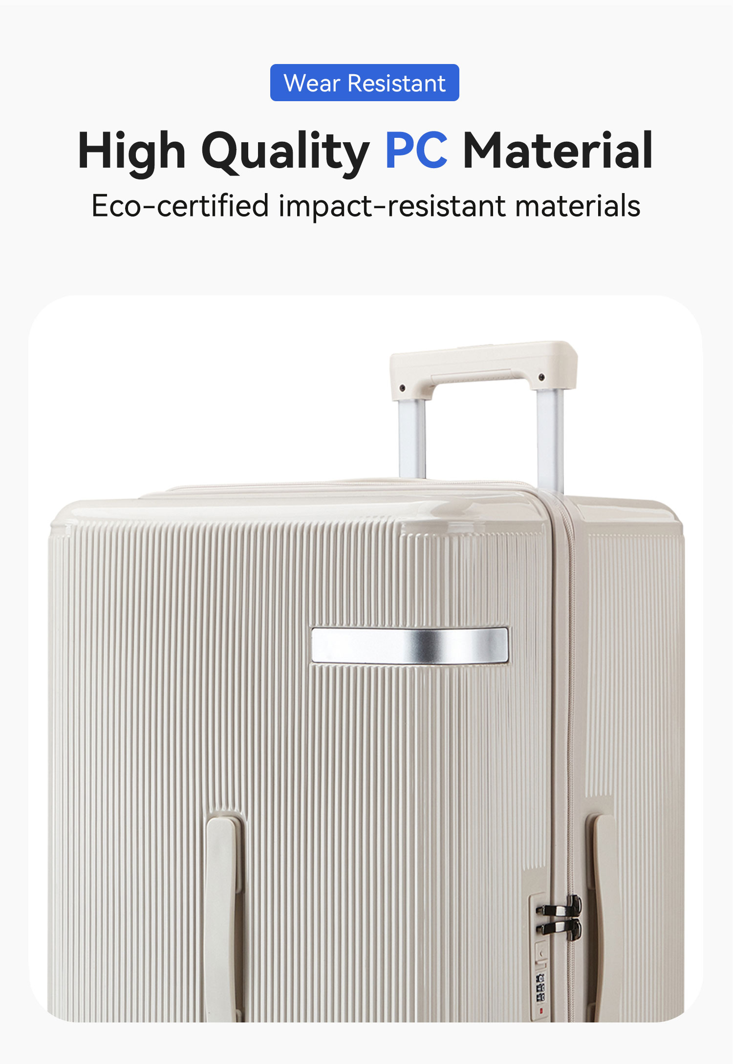 Ribbed Hard-Shell Spinner Luggage Set - Multiple Colours view 17