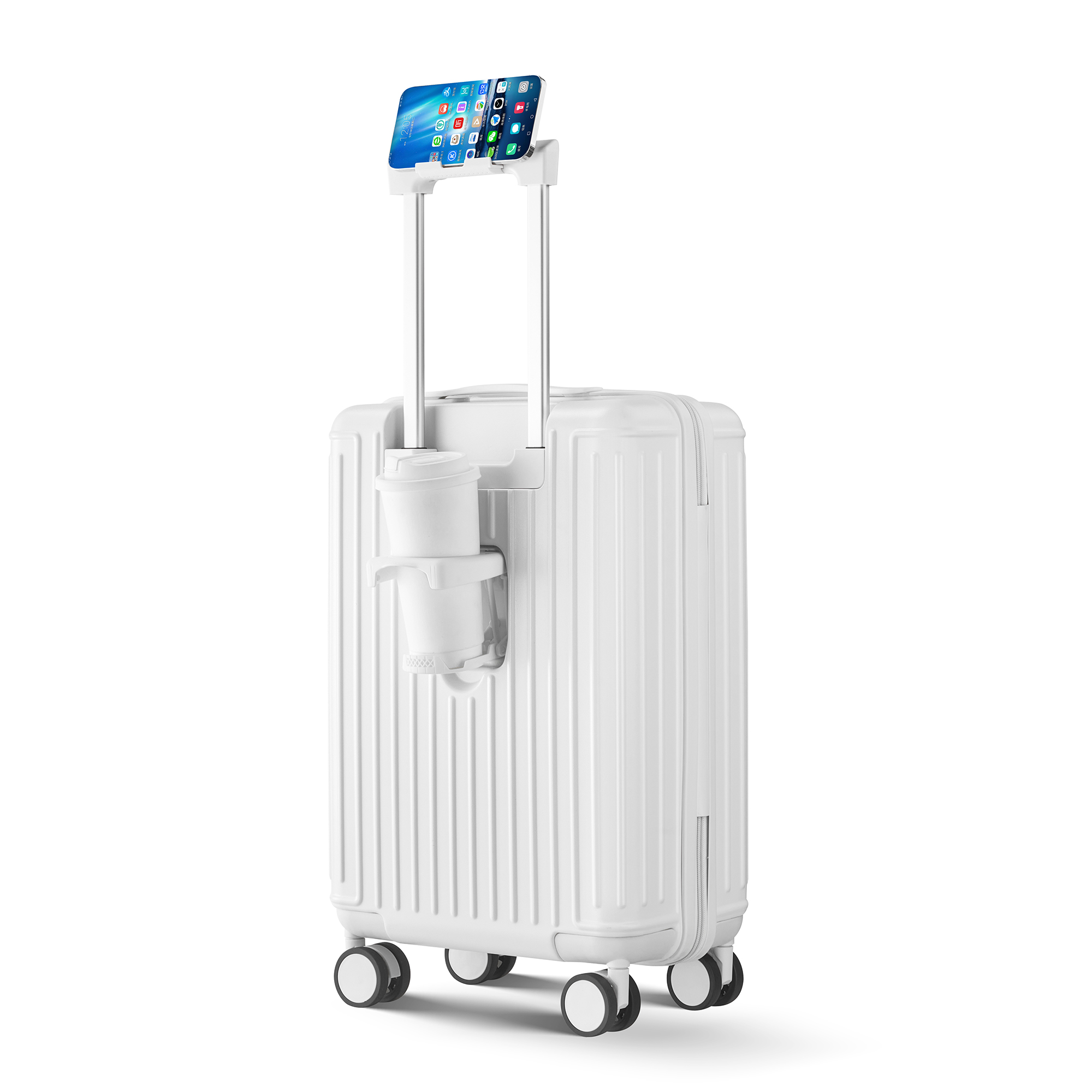Phone-Stand Hard-Shell Spinner Suitcase - Multiple Colours view 15
