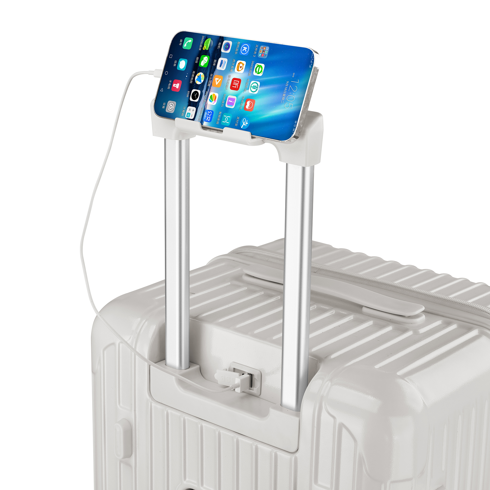 Organiser Hard-Shell Spinner Suitcase with Phone Stand view 35