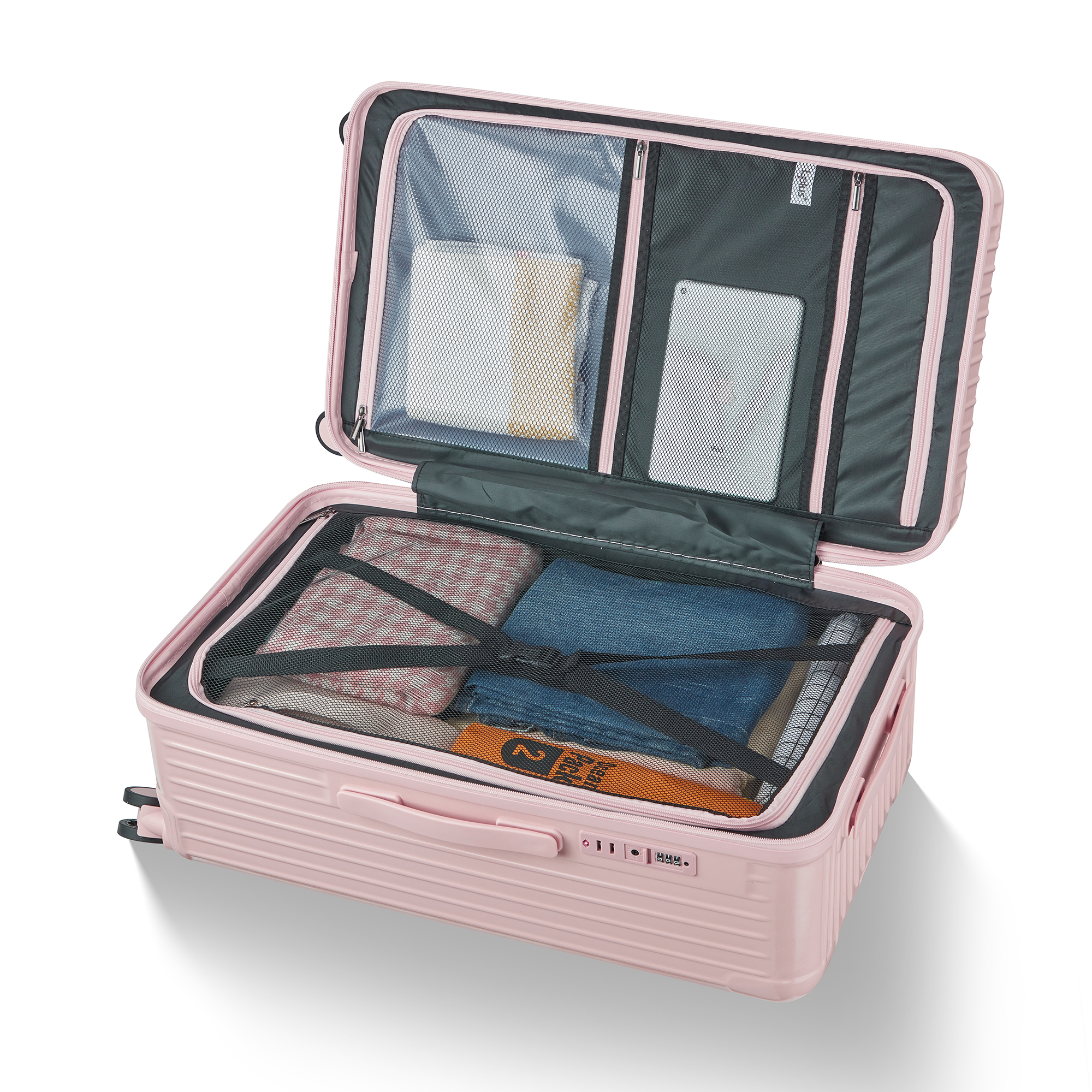 Organiser Hard-Shell Spinner Suitcase with Phone Stand view 37