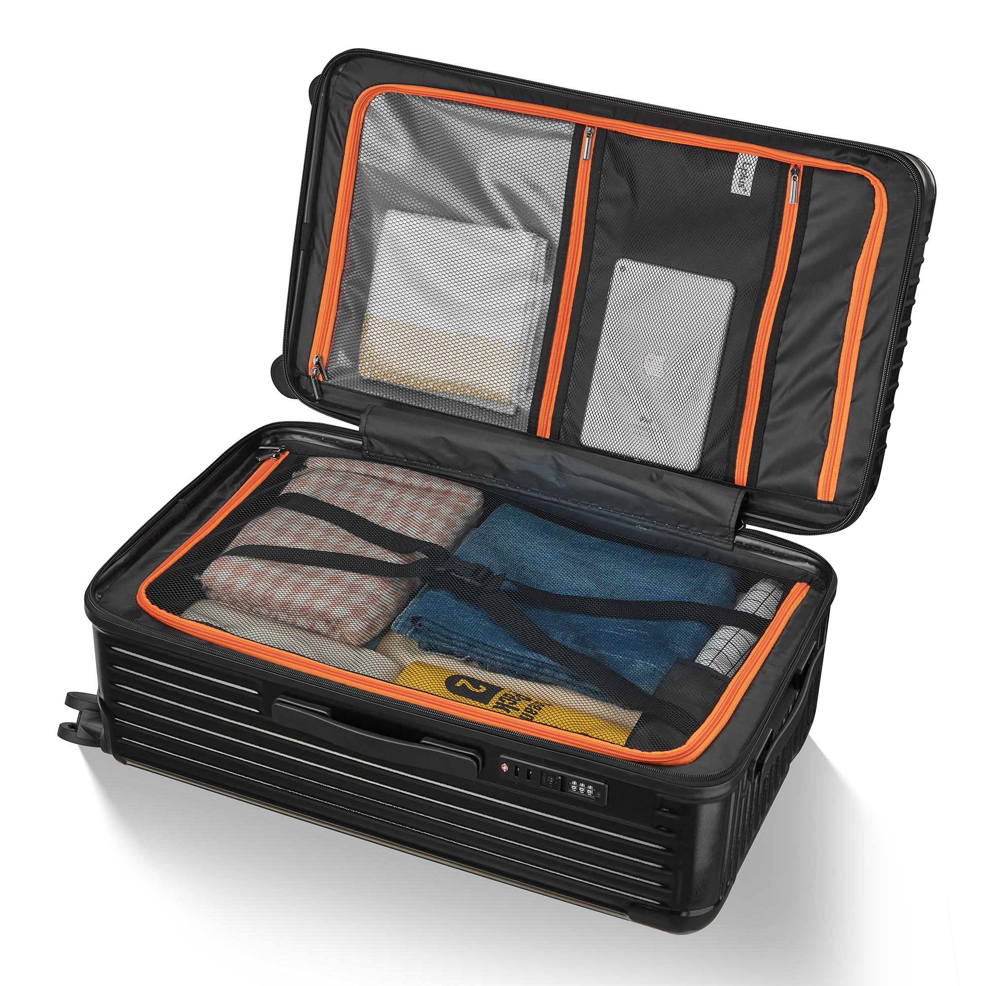 Organiser Hard-Shell Spinner Suitcase with Phone Stand view 40