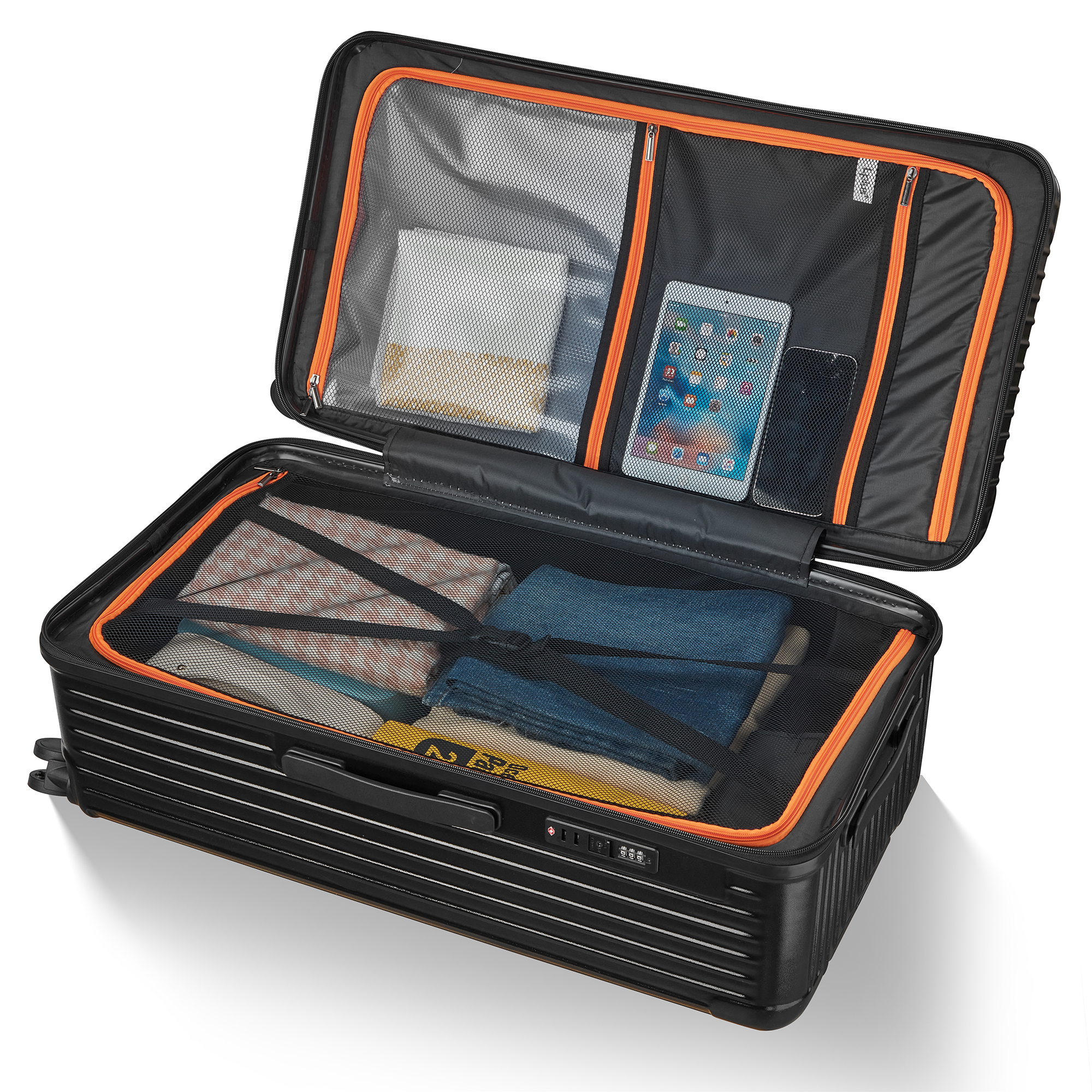 Organiser Hard-Shell Spinner Suitcase with Phone Stand view 41