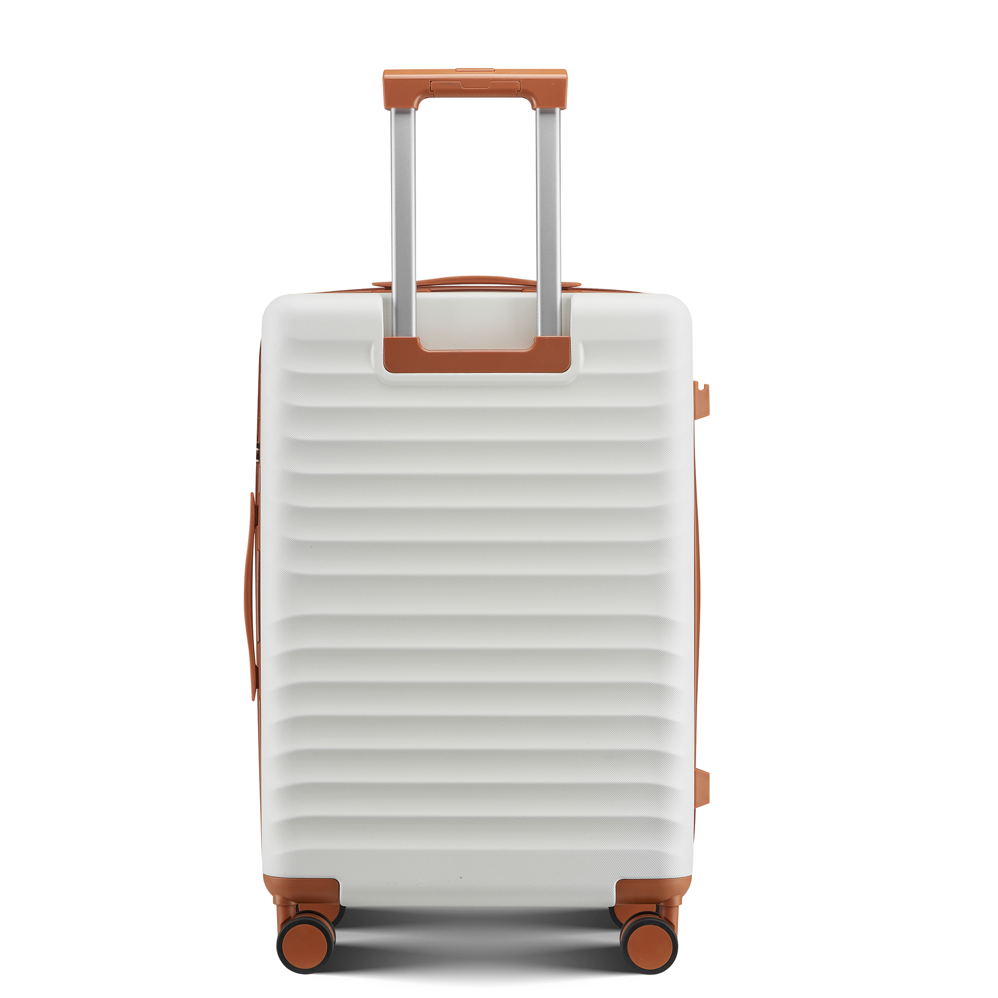 Wave-Ribbed Hard-Shell Spinner Luggage Set with Phone Stand view 8