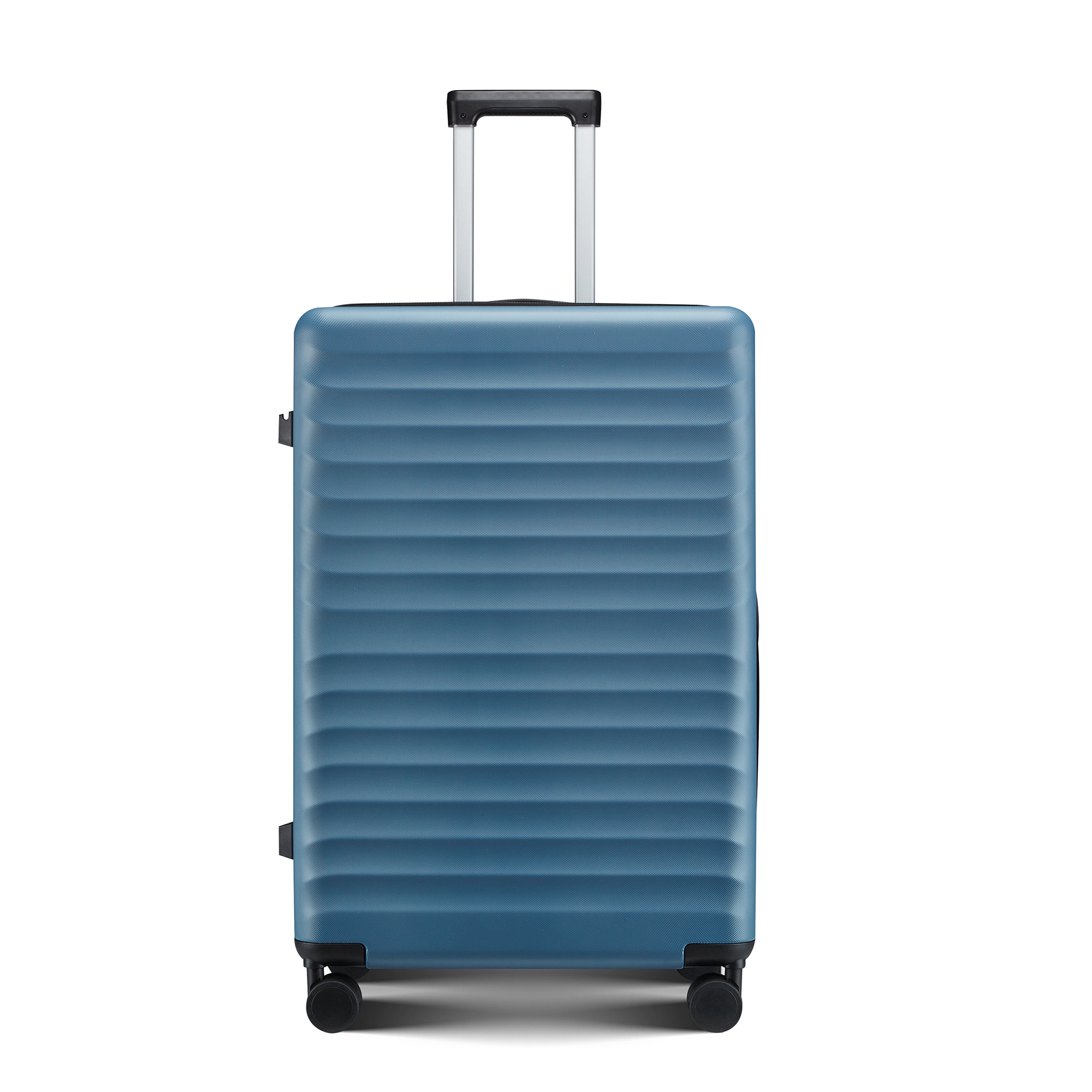Wave-Ribbed Hard-Shell Spinner Luggage Set with Phone Stand view 12