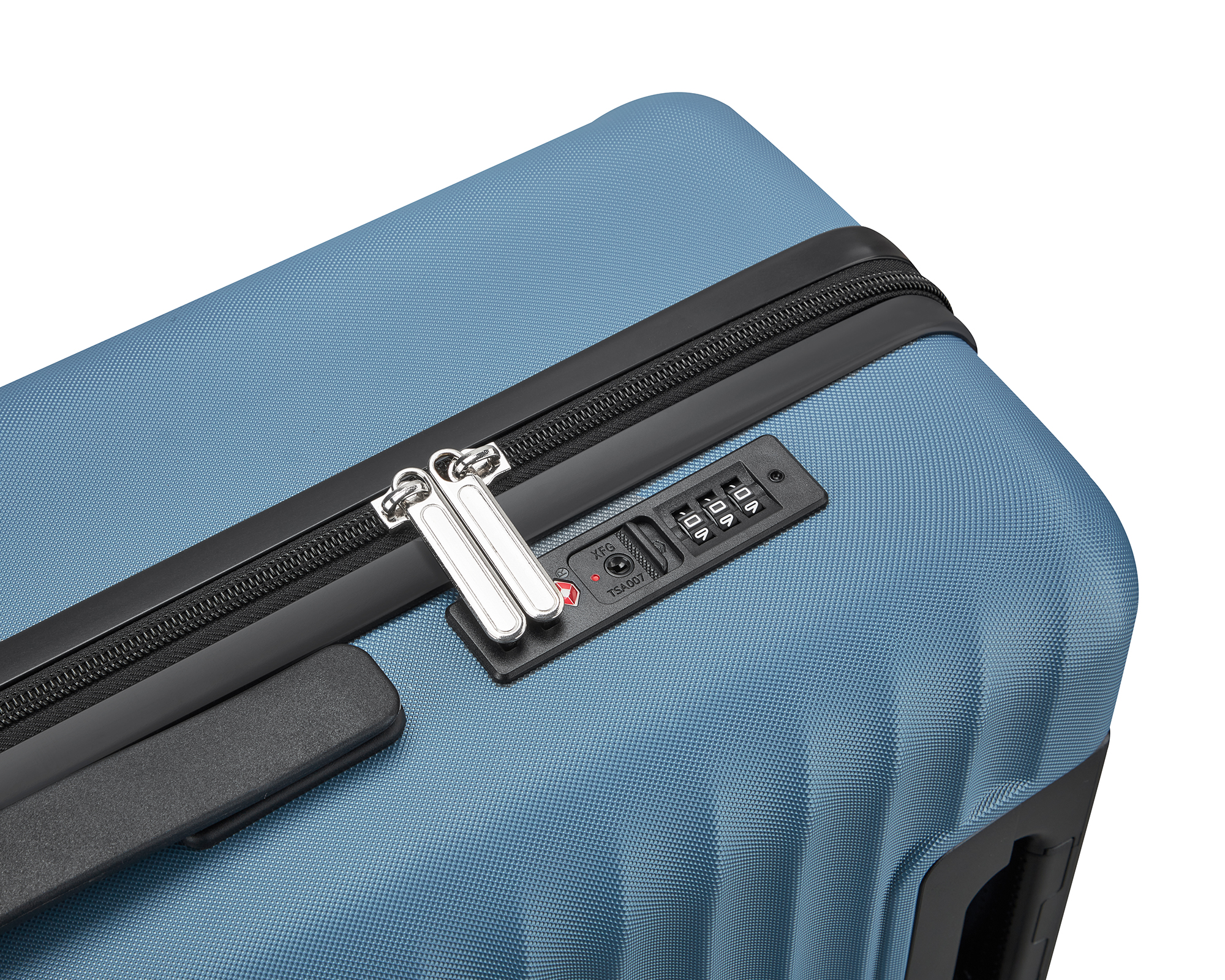 Wave-Ribbed Hard-Shell Spinner Luggage Set with Phone Stand view 31