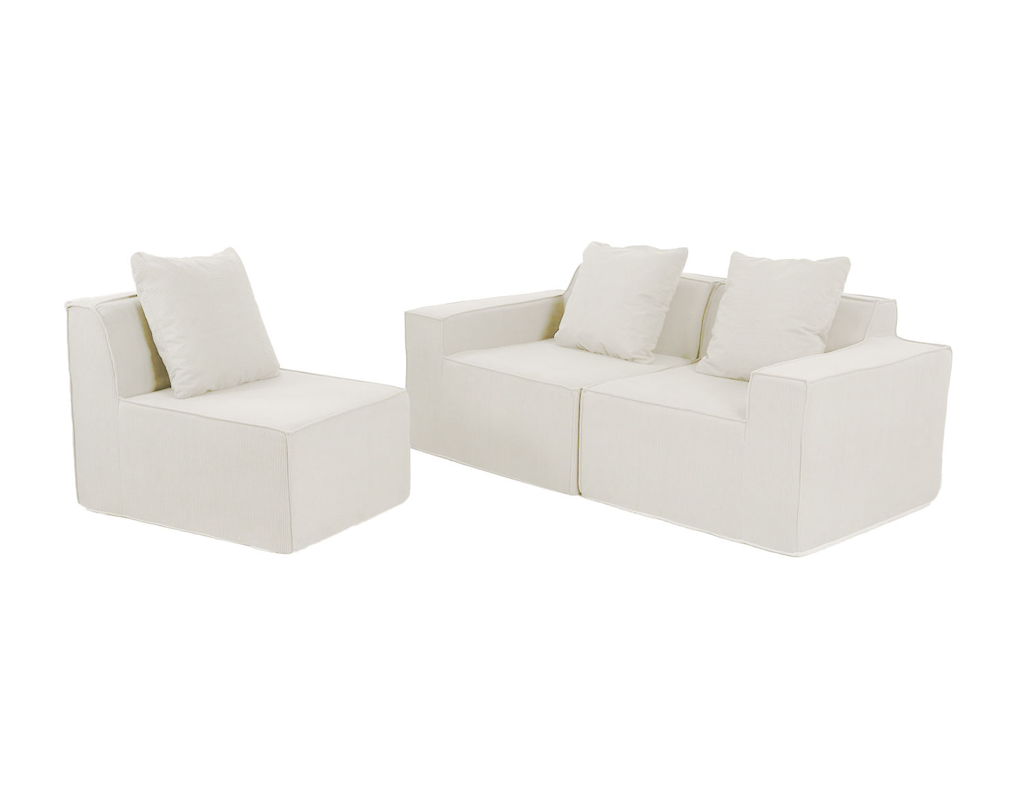 Large Modular Compressible Sofa view 2