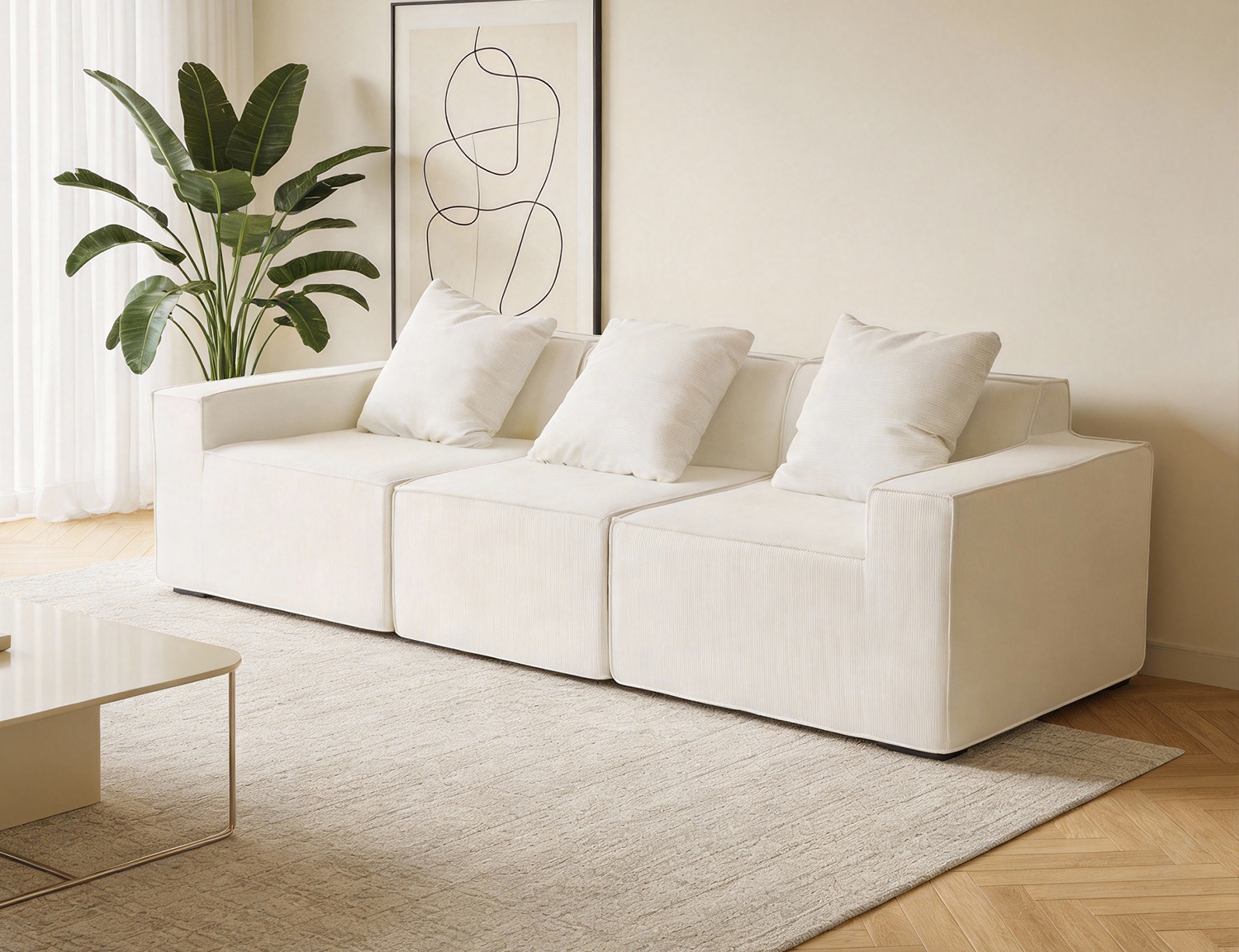 Large Modular Compressible Sofa view 11