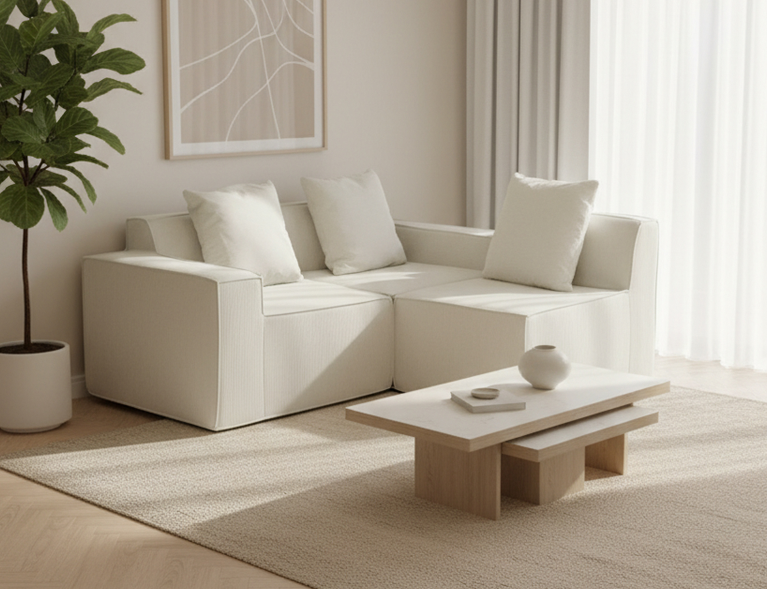 Large Modular Compressible Sofa view 13
