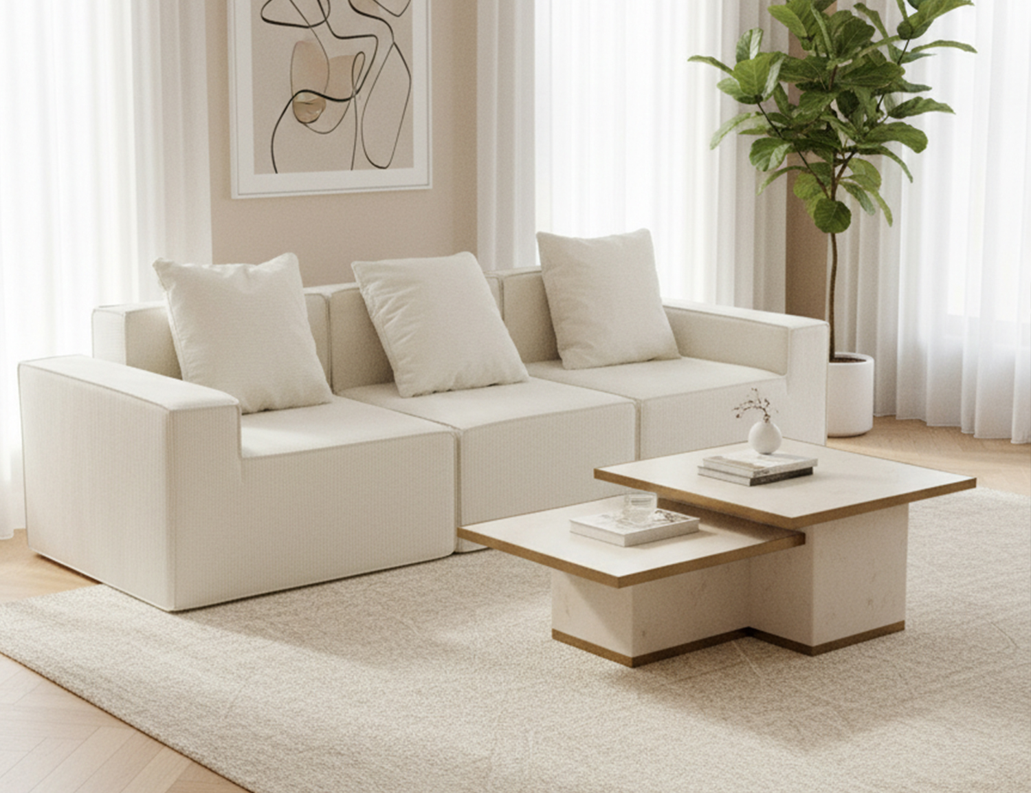 Large Modular Compressible Sofa view 14