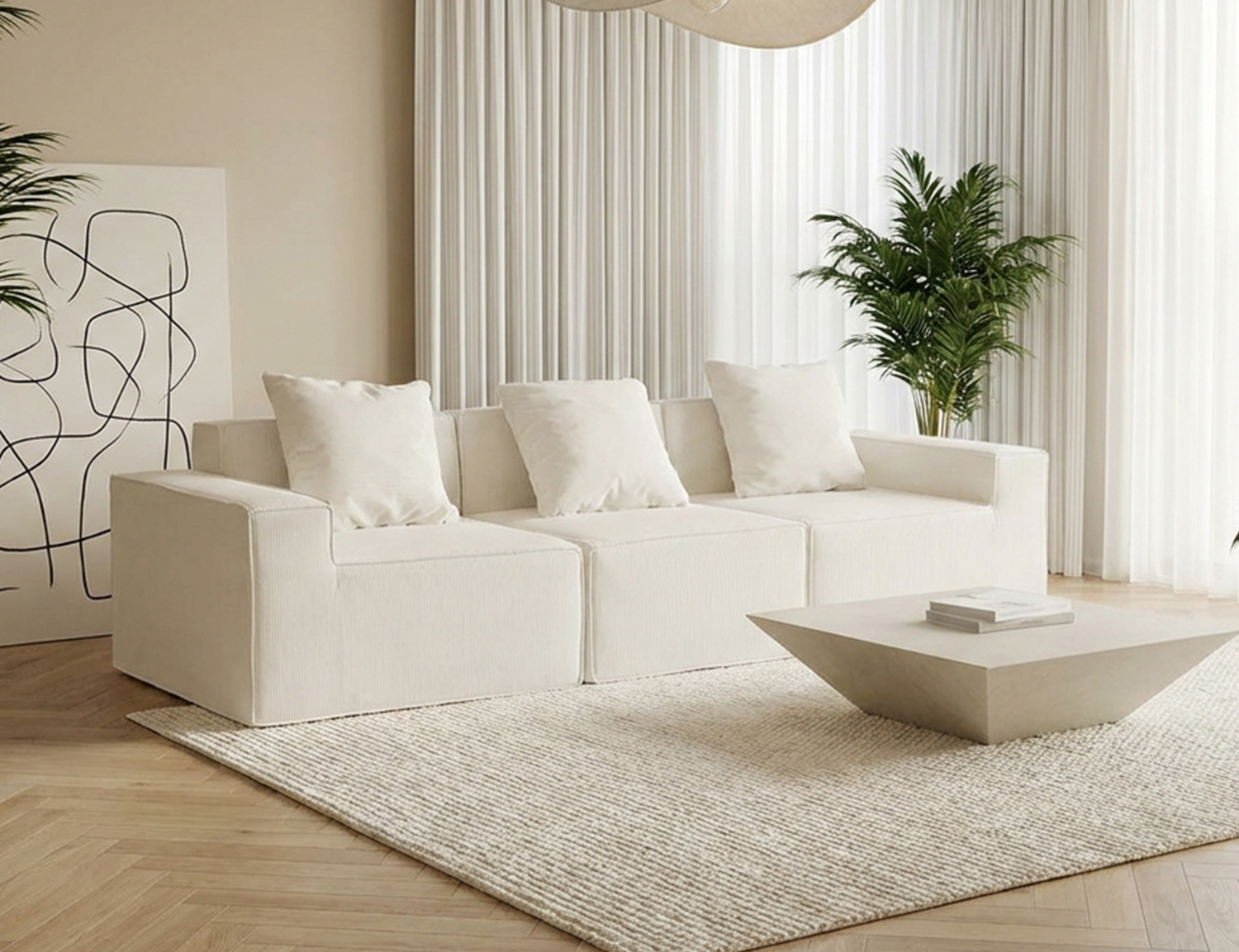 Large Modular Compressible Sofa view 15
