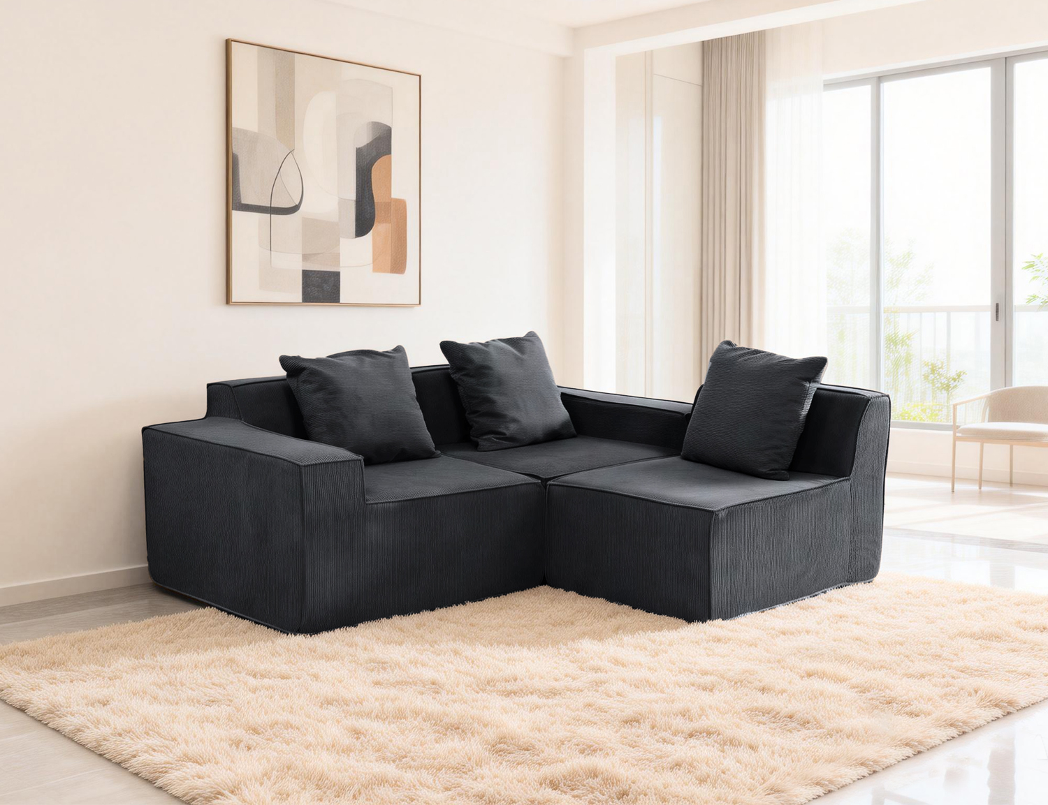 Large Modular Compressible Sofa view 26