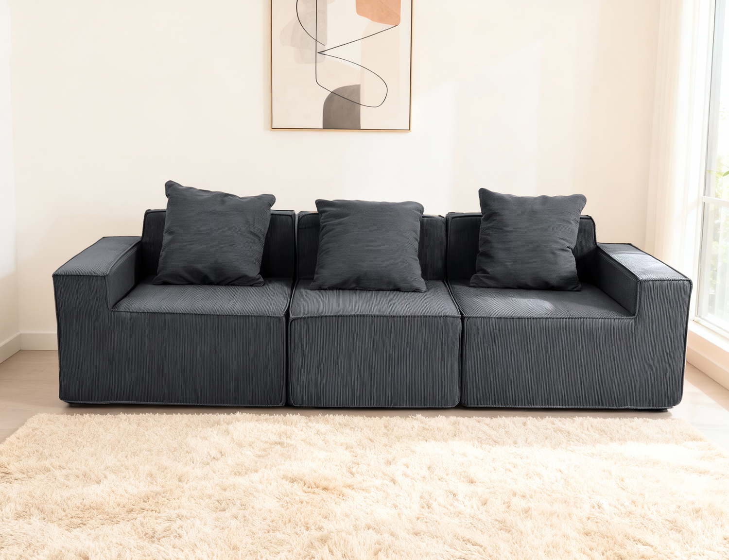 Large Modular Compressible Sofa view 28