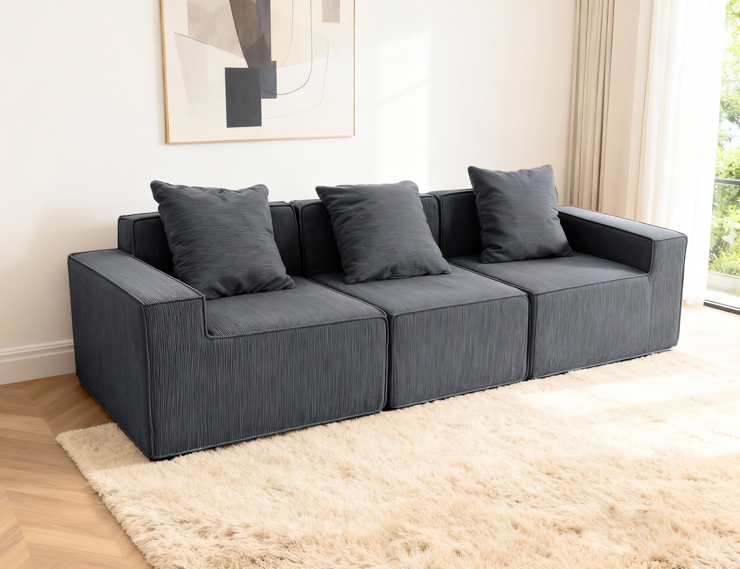 Large Modular Compressible Sofa view 29