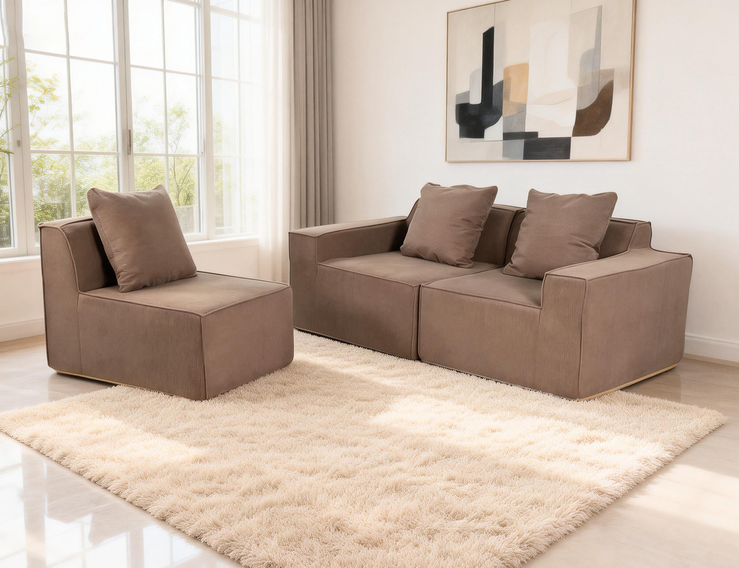 Large Modular Compressible Sofa view 39