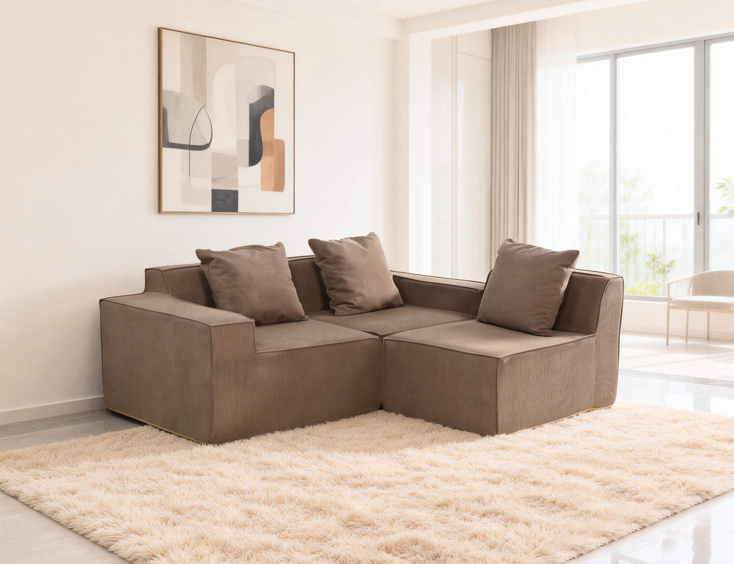Large Modular Compressible Sofa view 40