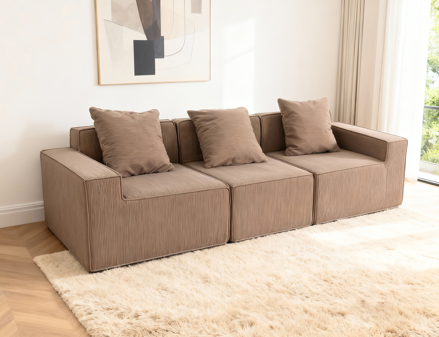 Large Modular Compressible Sofa view 43