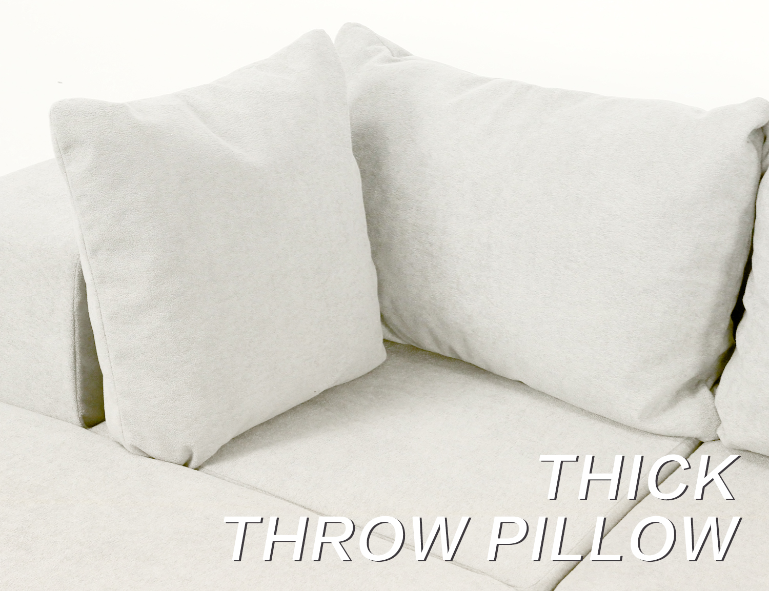 Large Breathable-Plush Sofa With Ottomans view 4