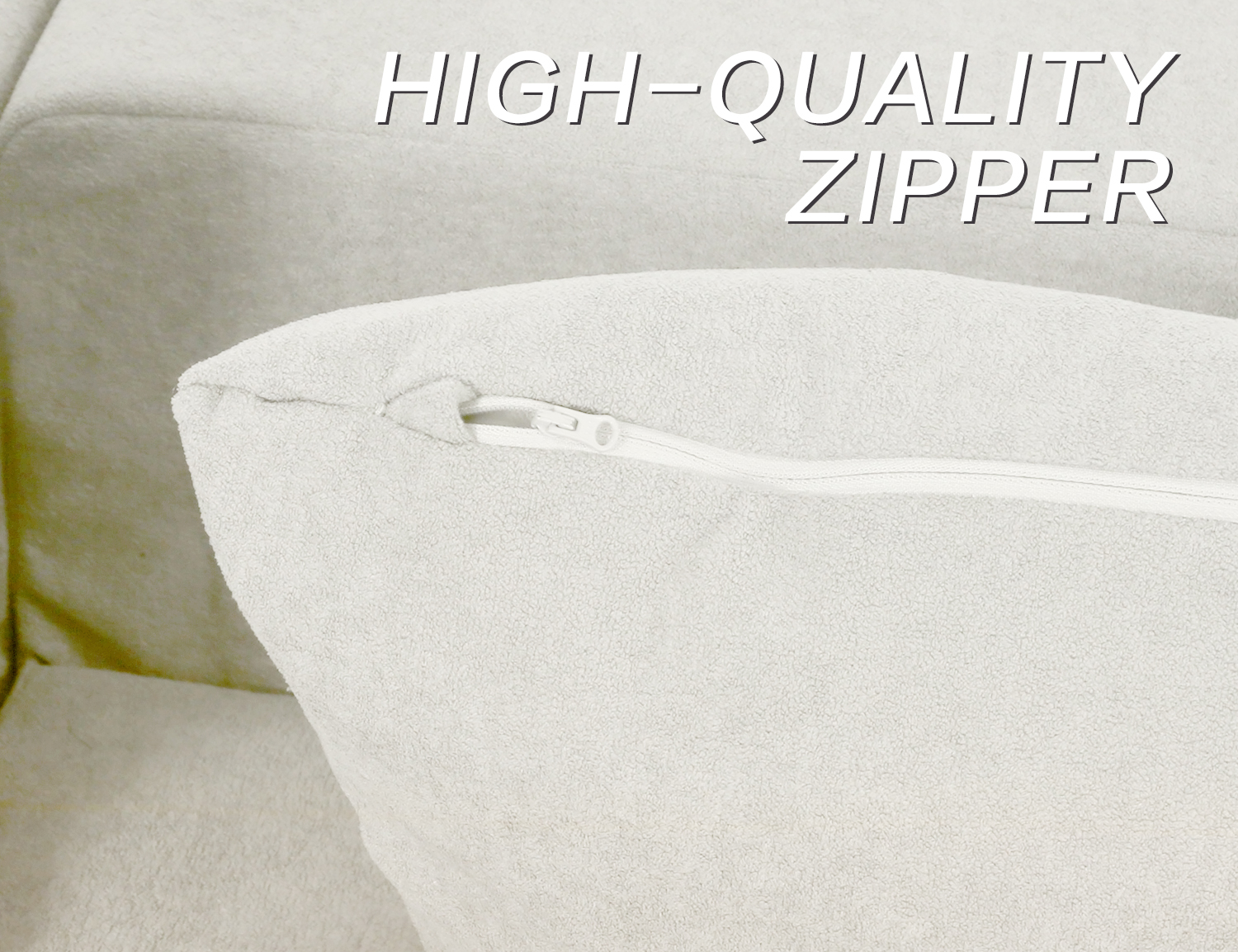 Large Breathable-Plush Sofa With Ottomans view 5
