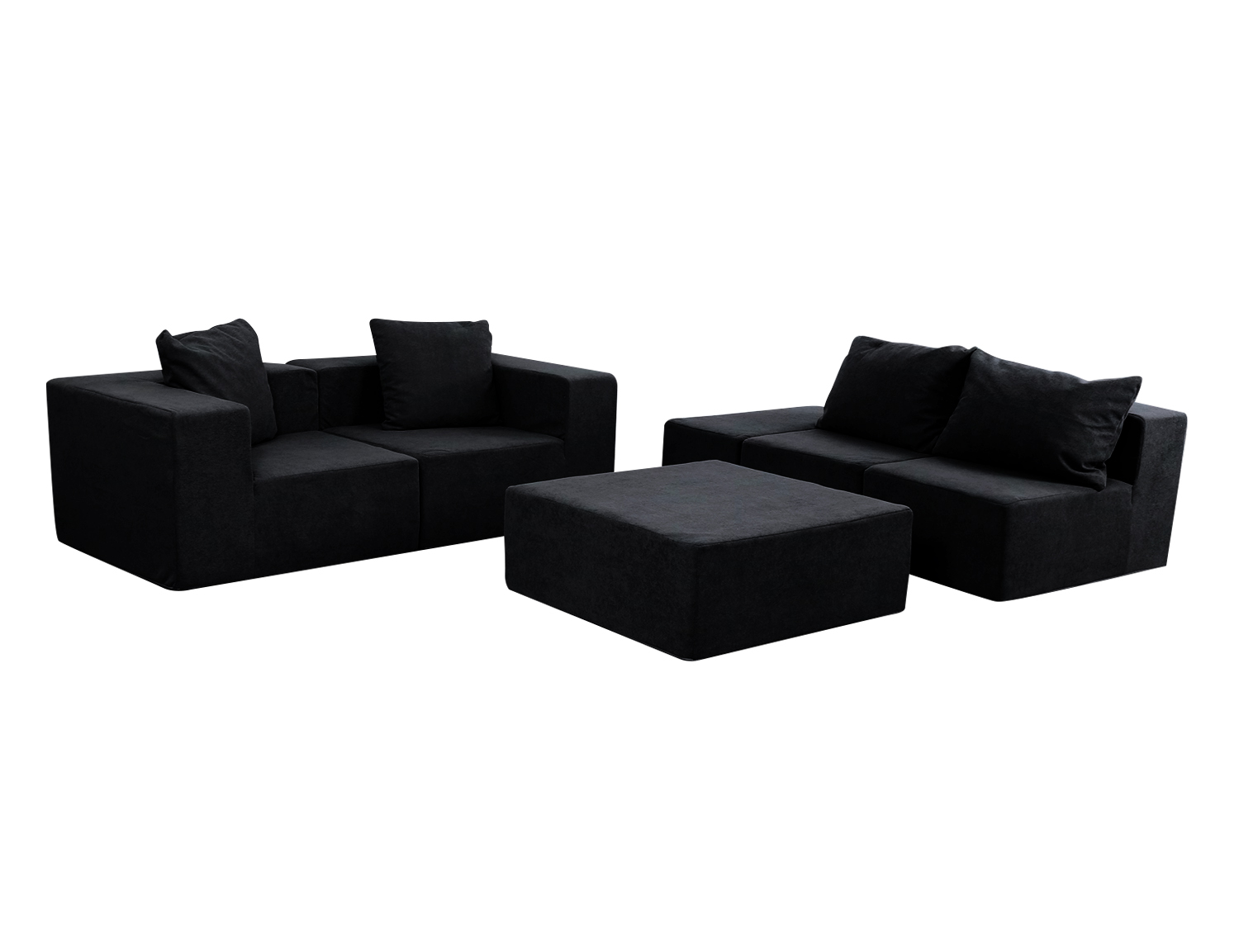 Large Breathable-Plush Sofa With Ottomans view 18