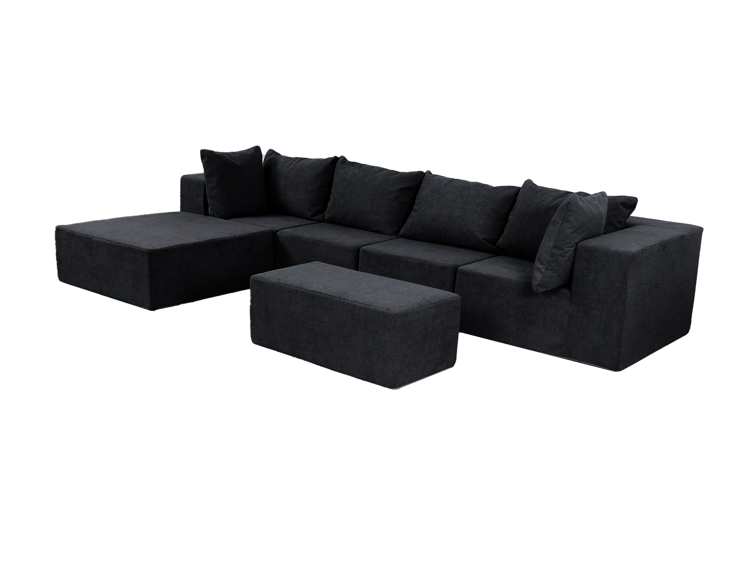 Large Breathable-Plush Sofa With Ottomans view 20