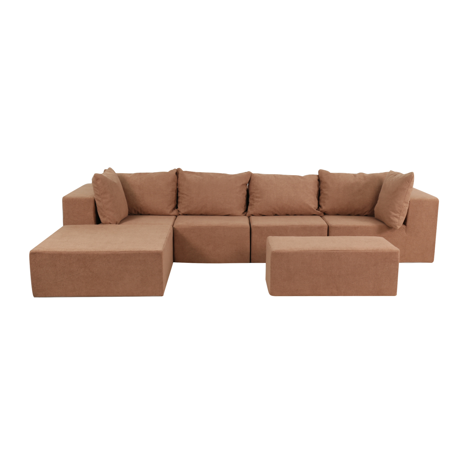 Large Breathable-Plush Sofa With Ottomans view 26