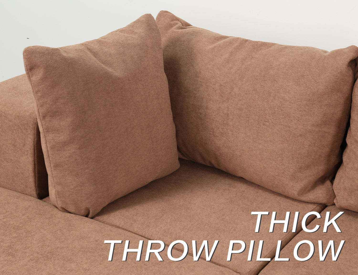Large Breathable-Plush Sofa With Ottomans view 28