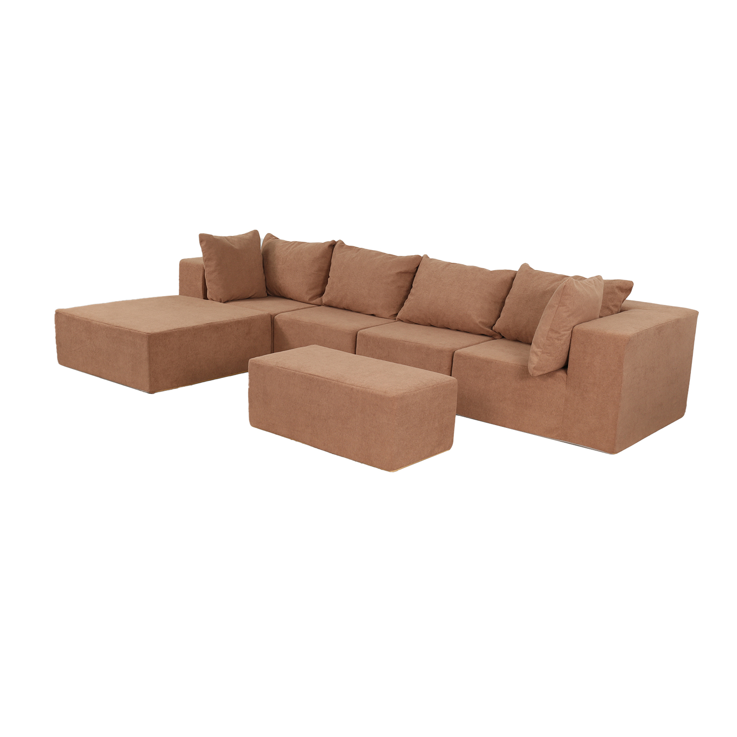 Large Breathable-Plush Sofa With Ottomans view 32