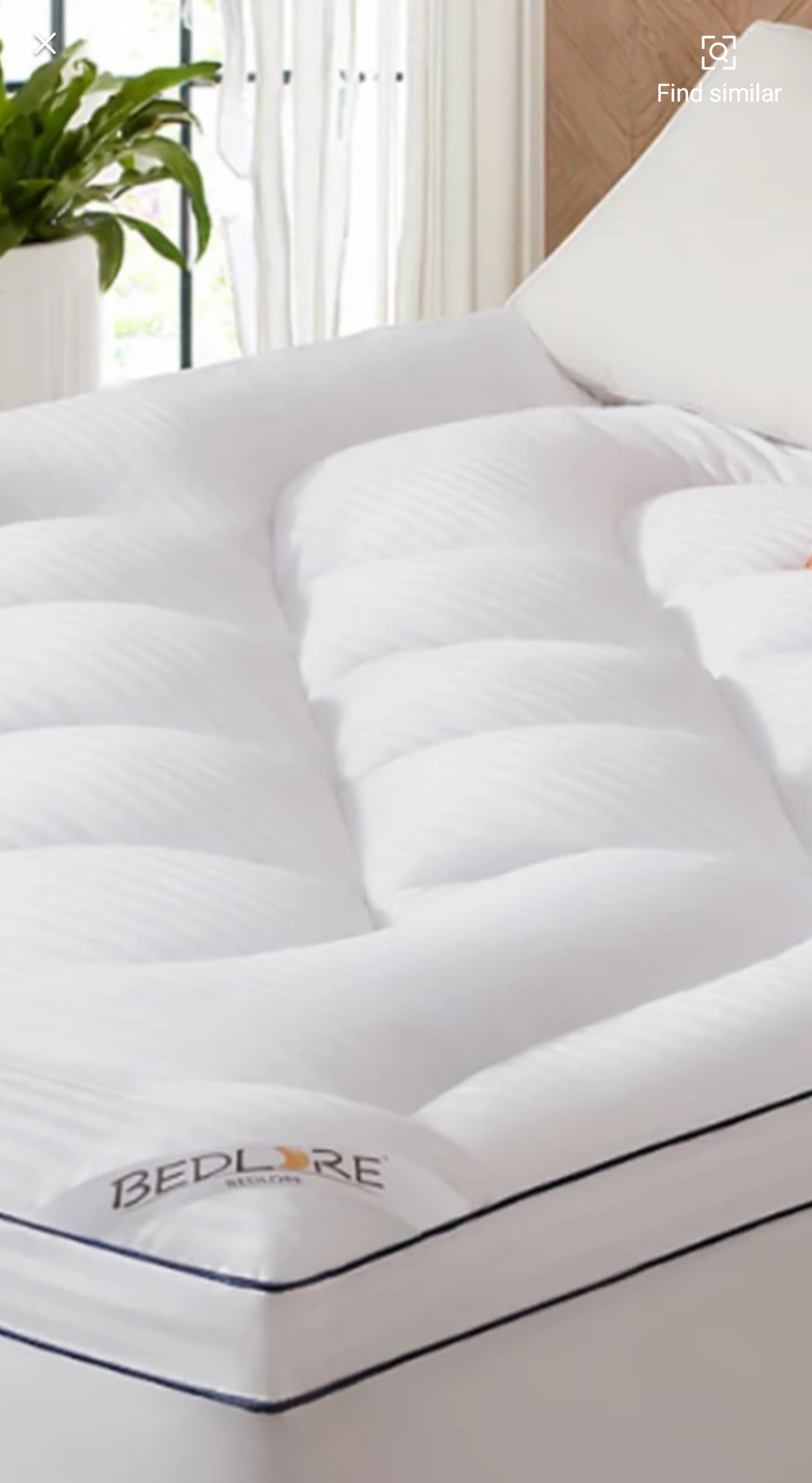 White mattress topper - twin / one-and-half