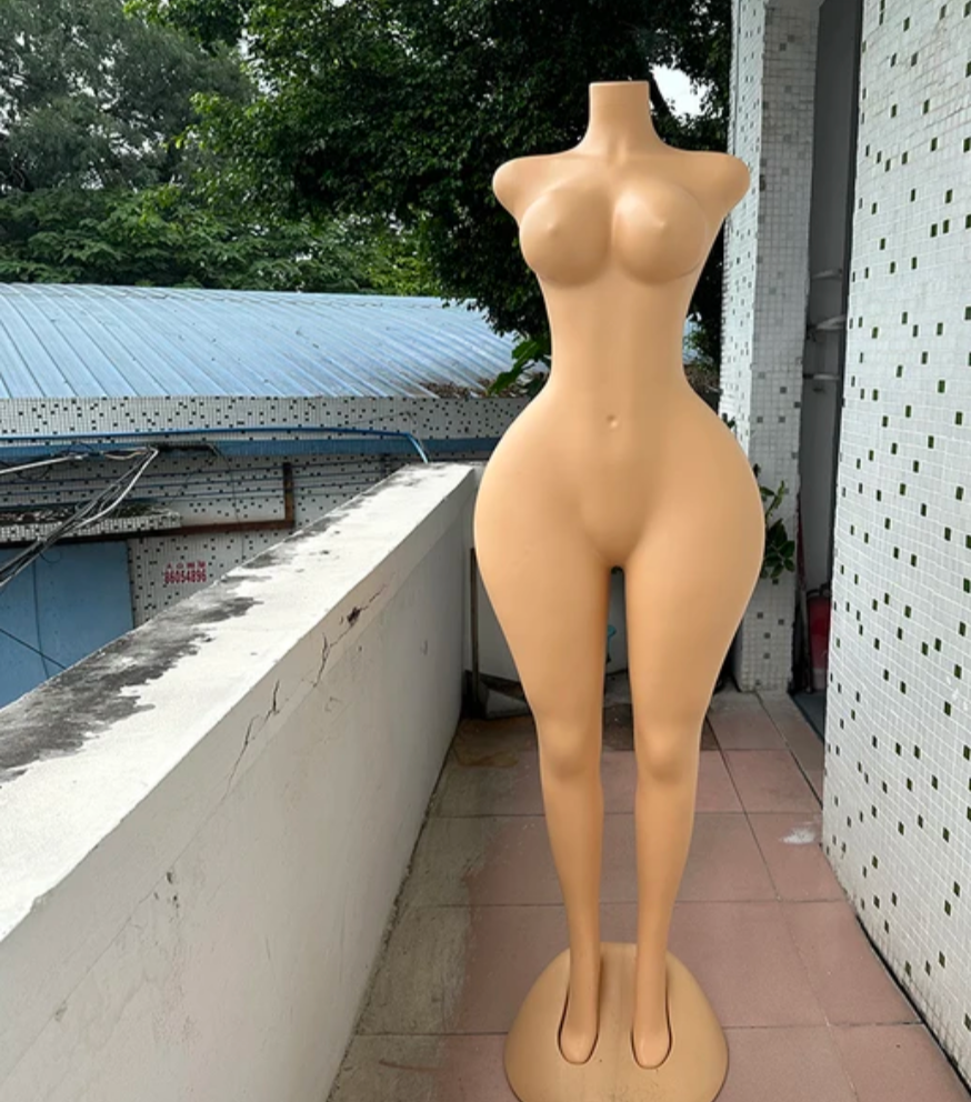Curvy Headless Female Plastic Mannequin with Base view 4