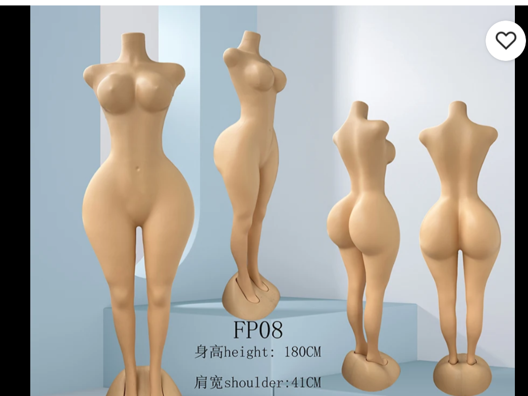Curvy Headless Female Plastic Mannequin with Base view 5
