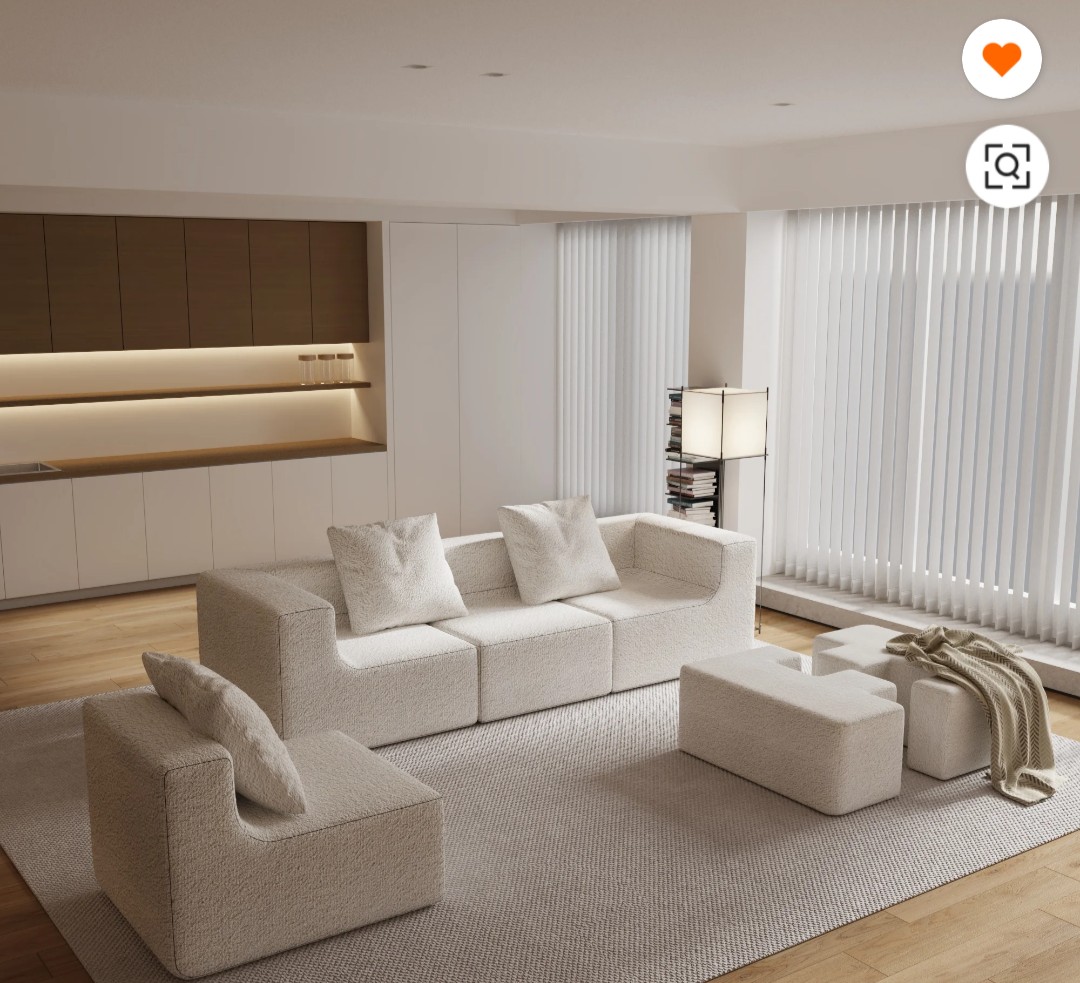 Family-size breathable-plush compressible sofa product image