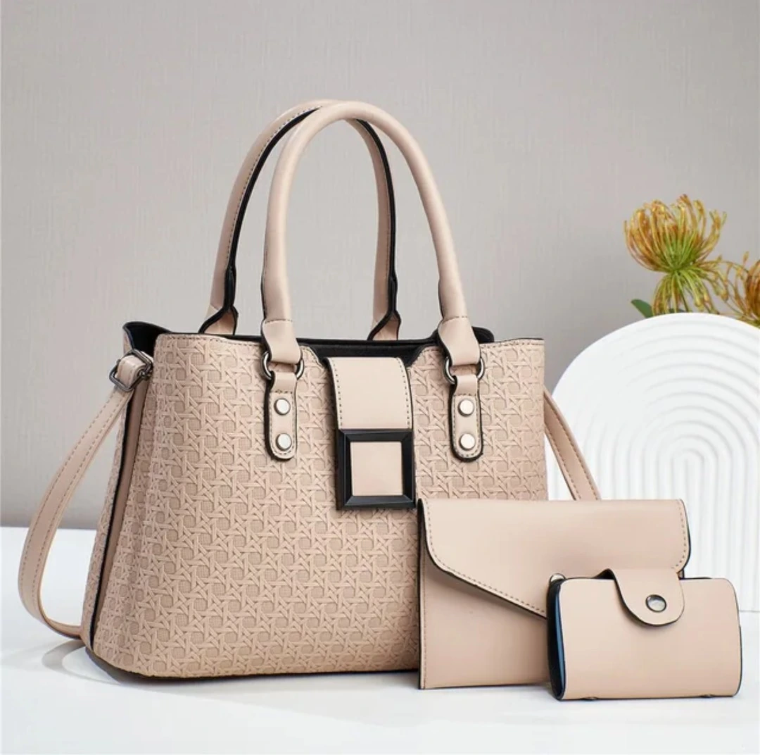 Black Tote Bag and Purse Set view 3