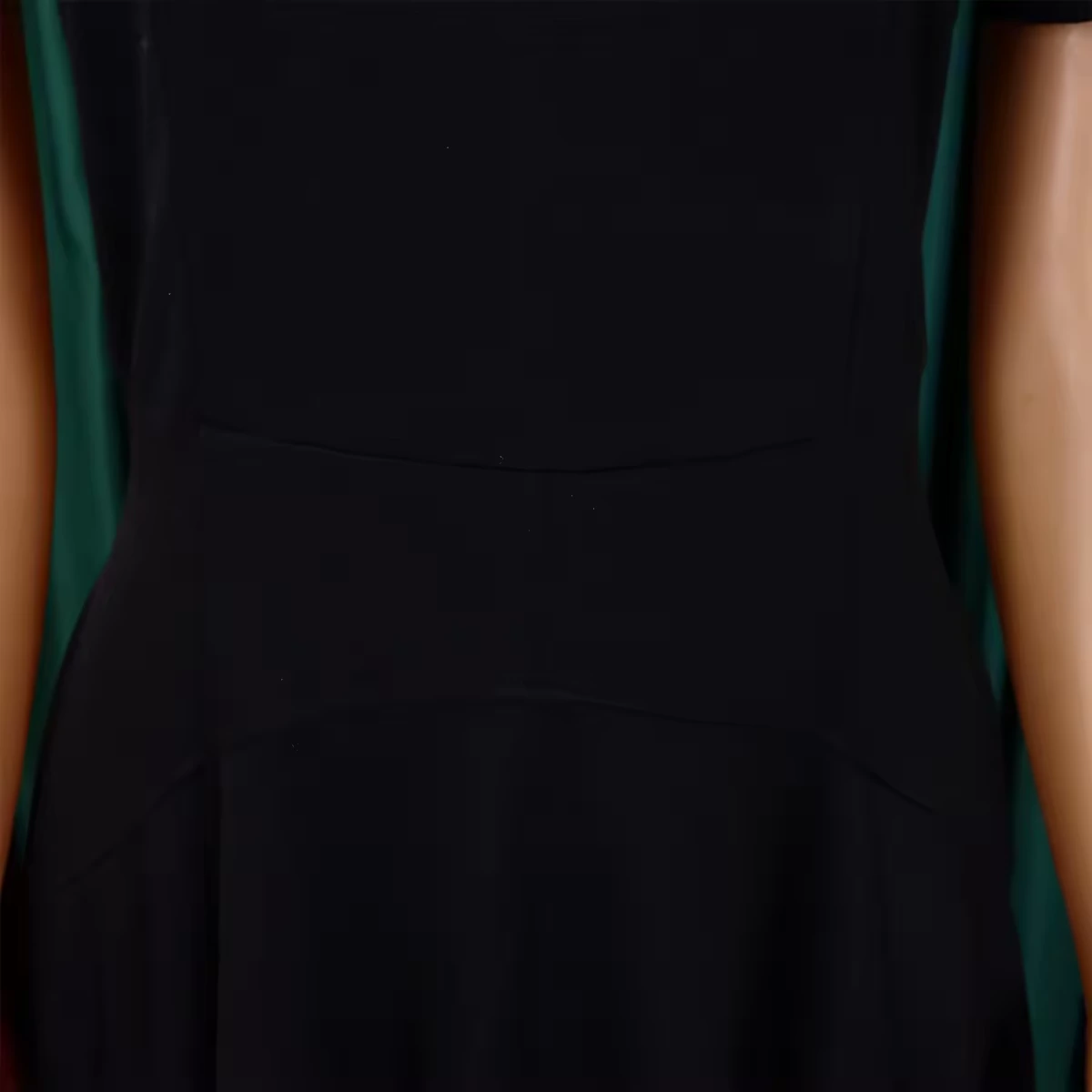 Women's Short-Sleeve Collared Asymmetric Fit-and-Flare Midi Dress view 6