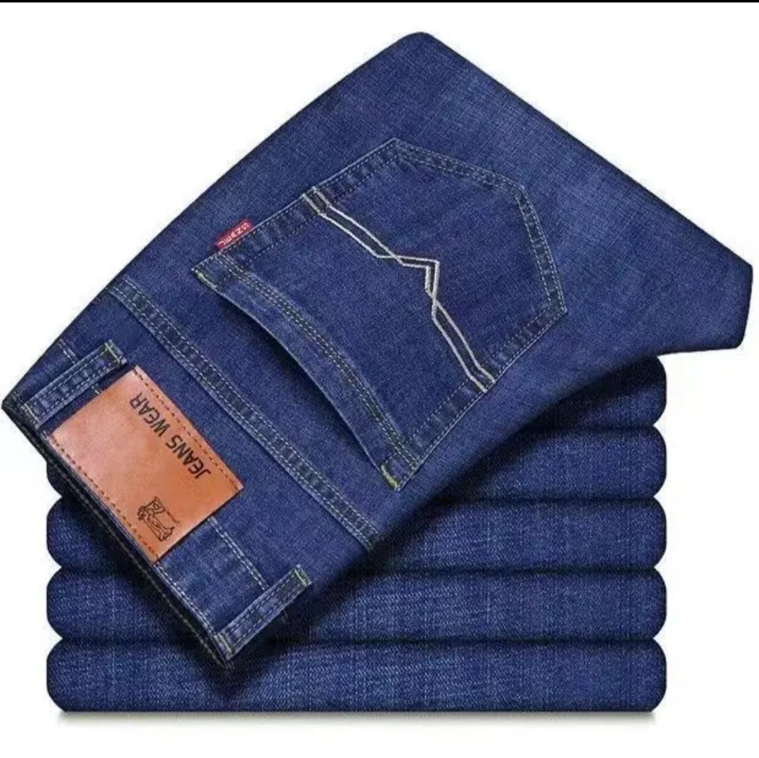 Men's Contrast-Stitch Denim Jeans - Indigo & Dark Wash JSK-J-1 photo 2