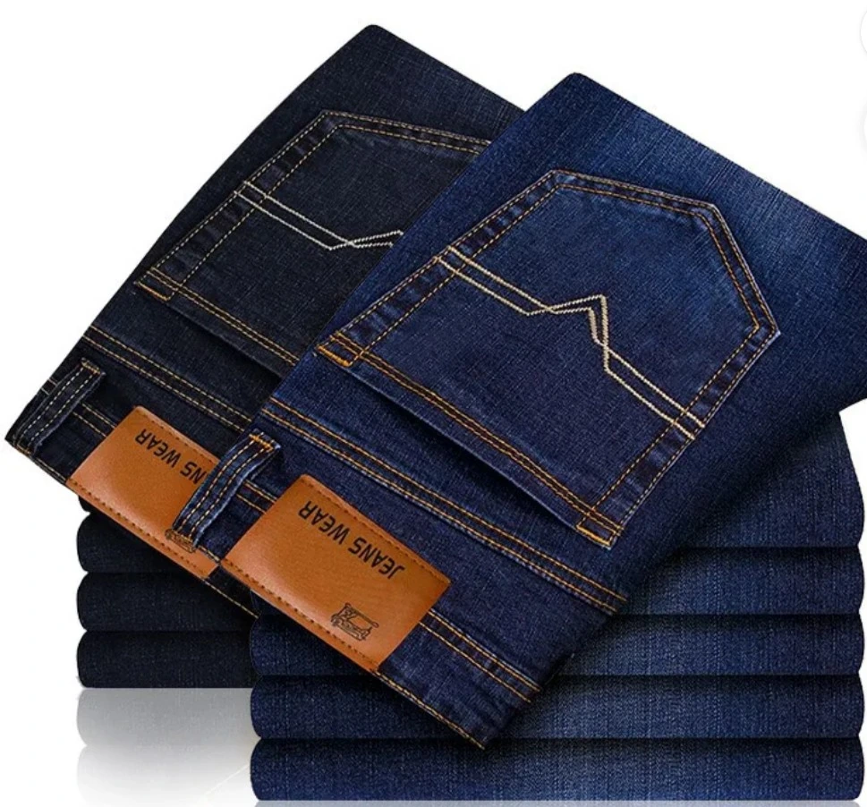 Men's Contrast-Stitch Denim Jeans - Indigo & Dark Wash view 6