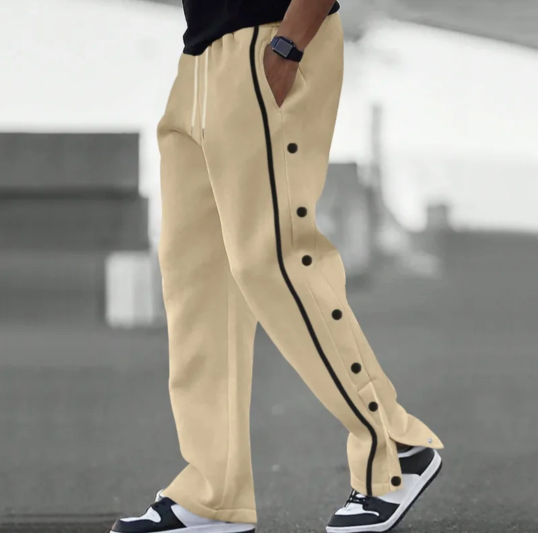 Men's Wide-Leg Side-Snap Joggers - Six Colours JSK-JG-1 photo 2