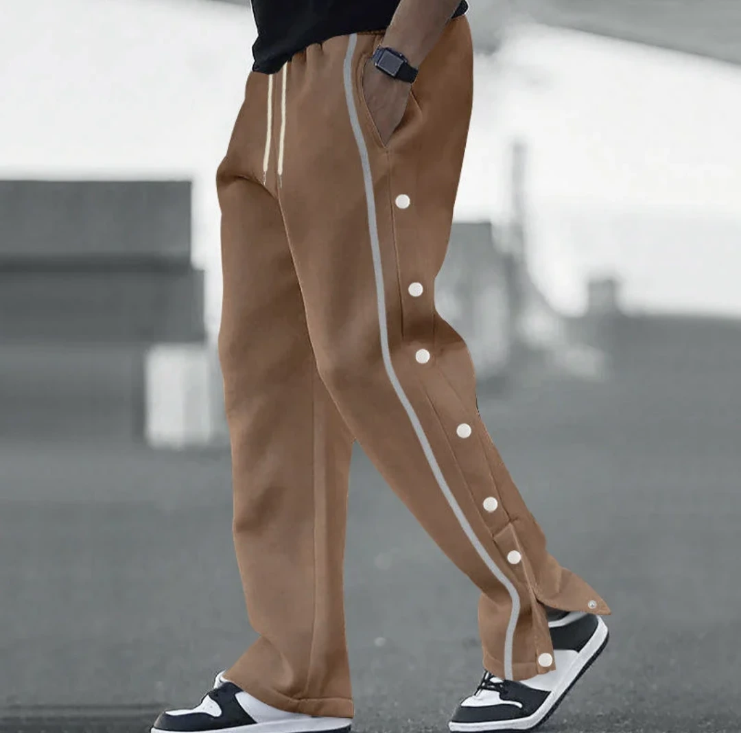 Men's Wide-Leg Side-Snap Joggers - Six Colours view 6