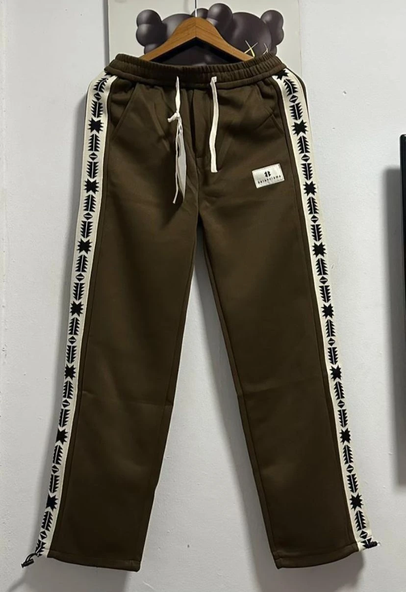 Assorted Side-Stripe Cotton Jogger Trousers view 3