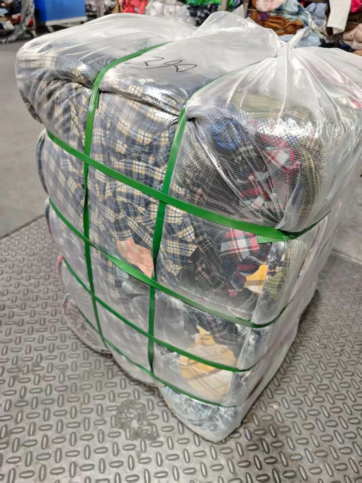 Wrapped Used Clothing Bale