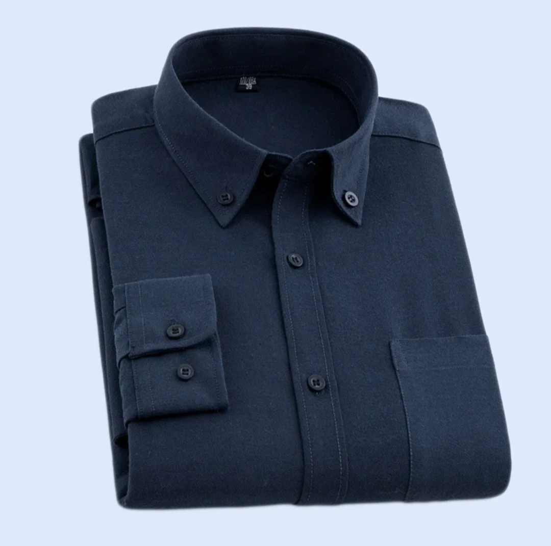 Men's Oxford Button-Down Long-Sleeve Shirt JSK-LSS-9 photo 2
