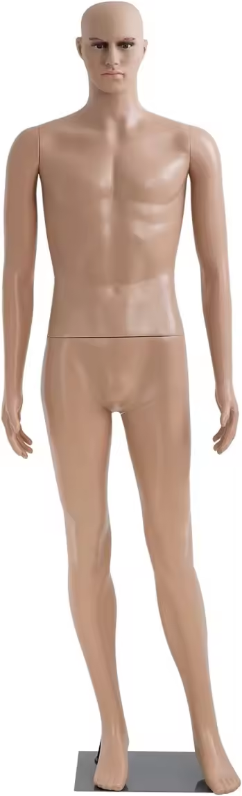 Adjustable Full-Body Male Mannequin with Metal Base