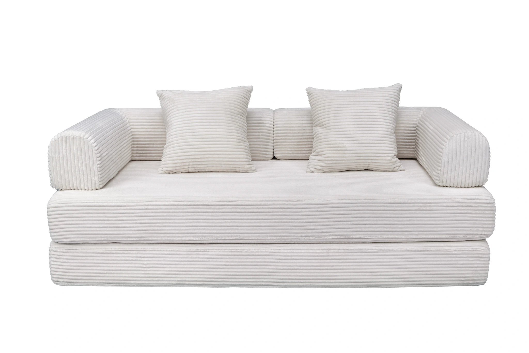 Blue Corduroy Convertible Sofa Bed view 16