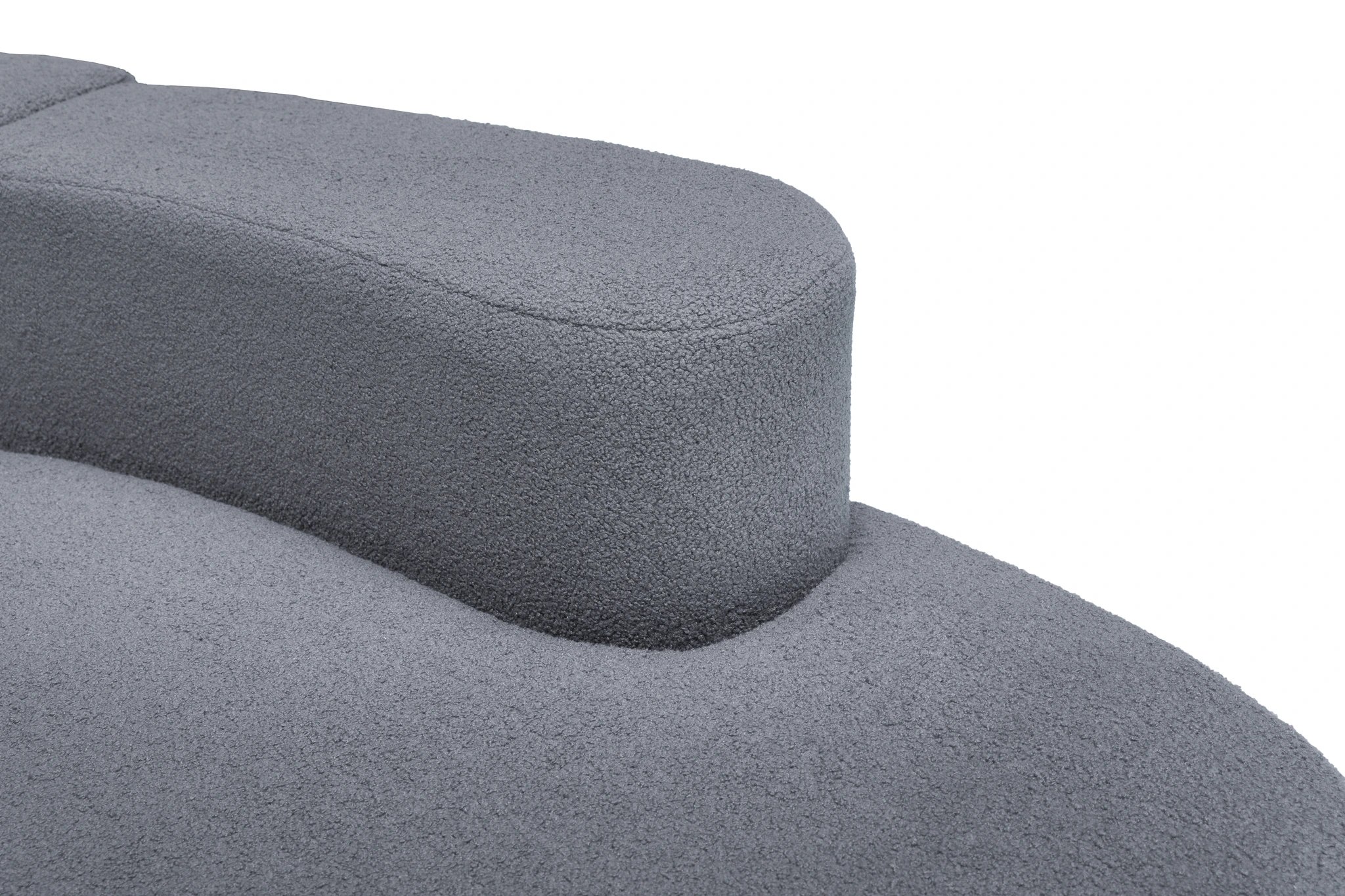 Blue Curved Compressible Sofa view 7