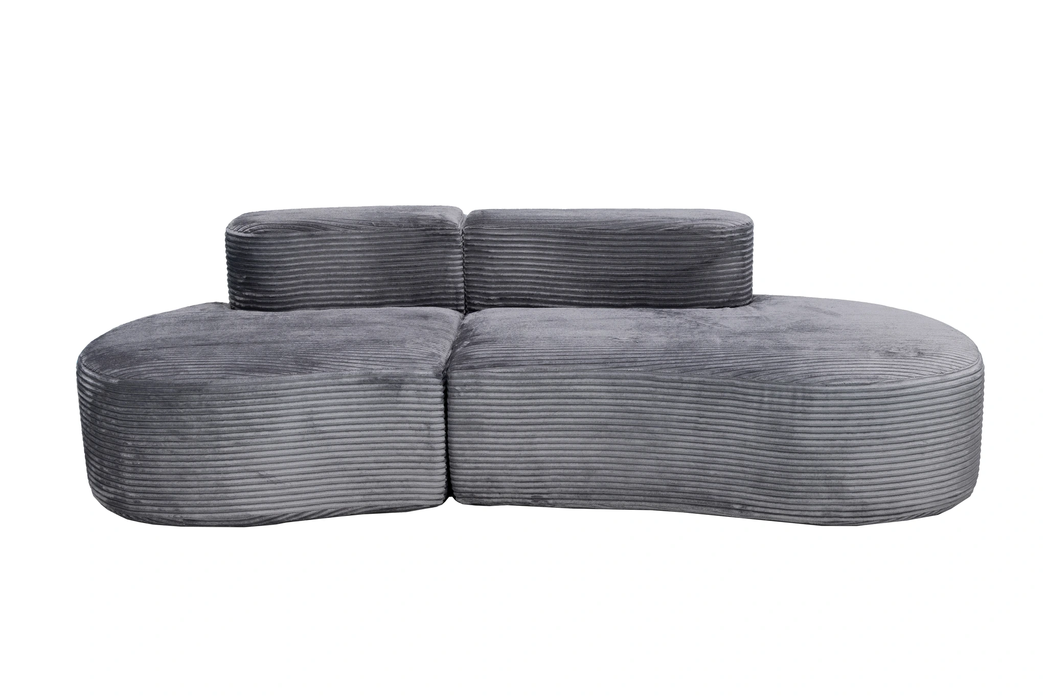 Blue Curved Compressible Sofa view 9
