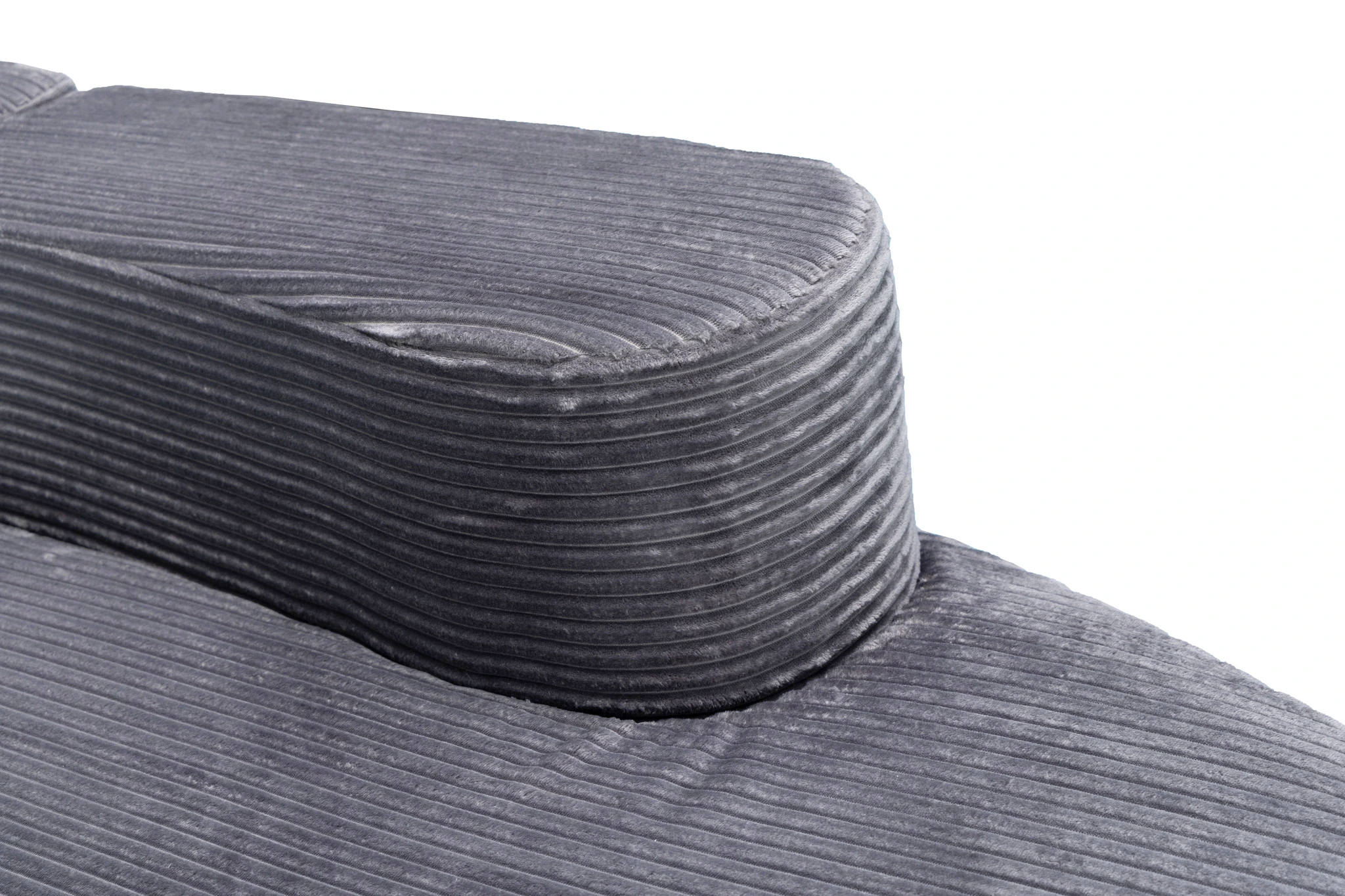 Blue Curved Compressible Sofa view 12